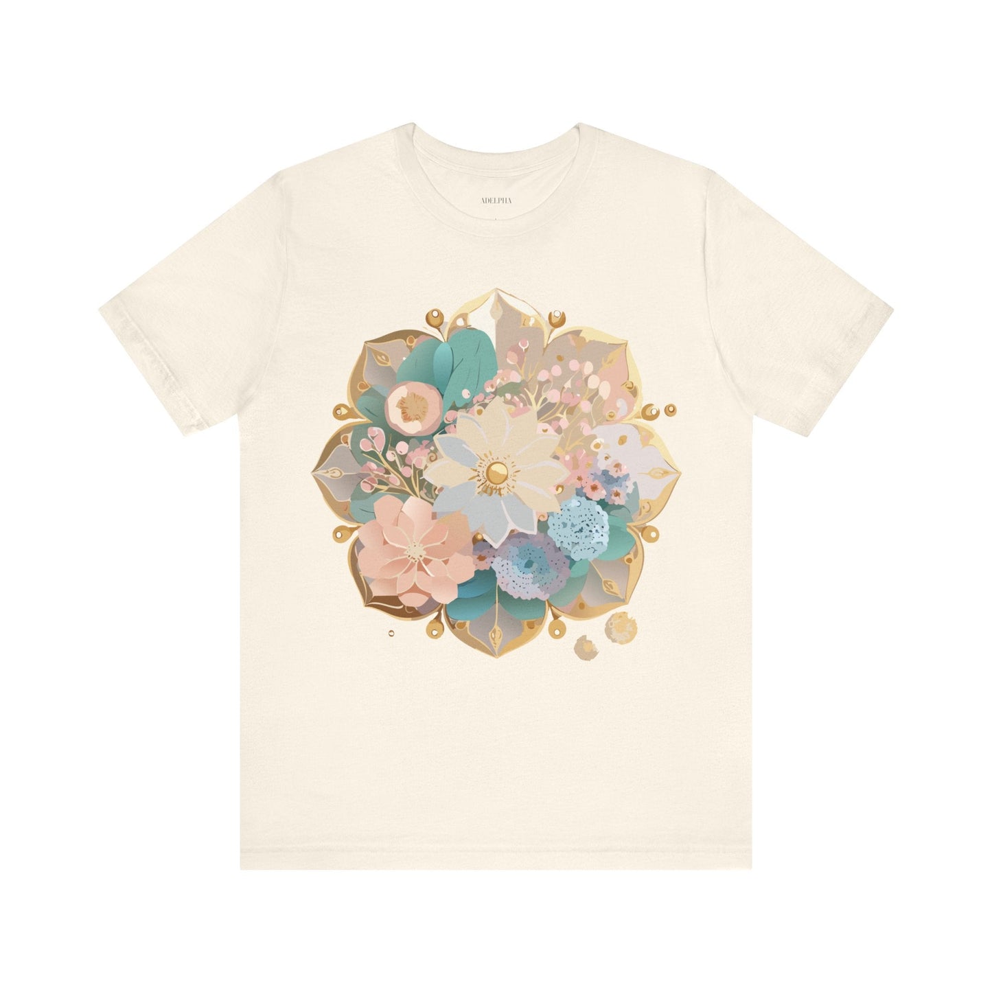 Mandala Shirt Graphic Tee Unisex Jersey Short Sleeve Adelpha Art Design Vintage Inspired Artwork