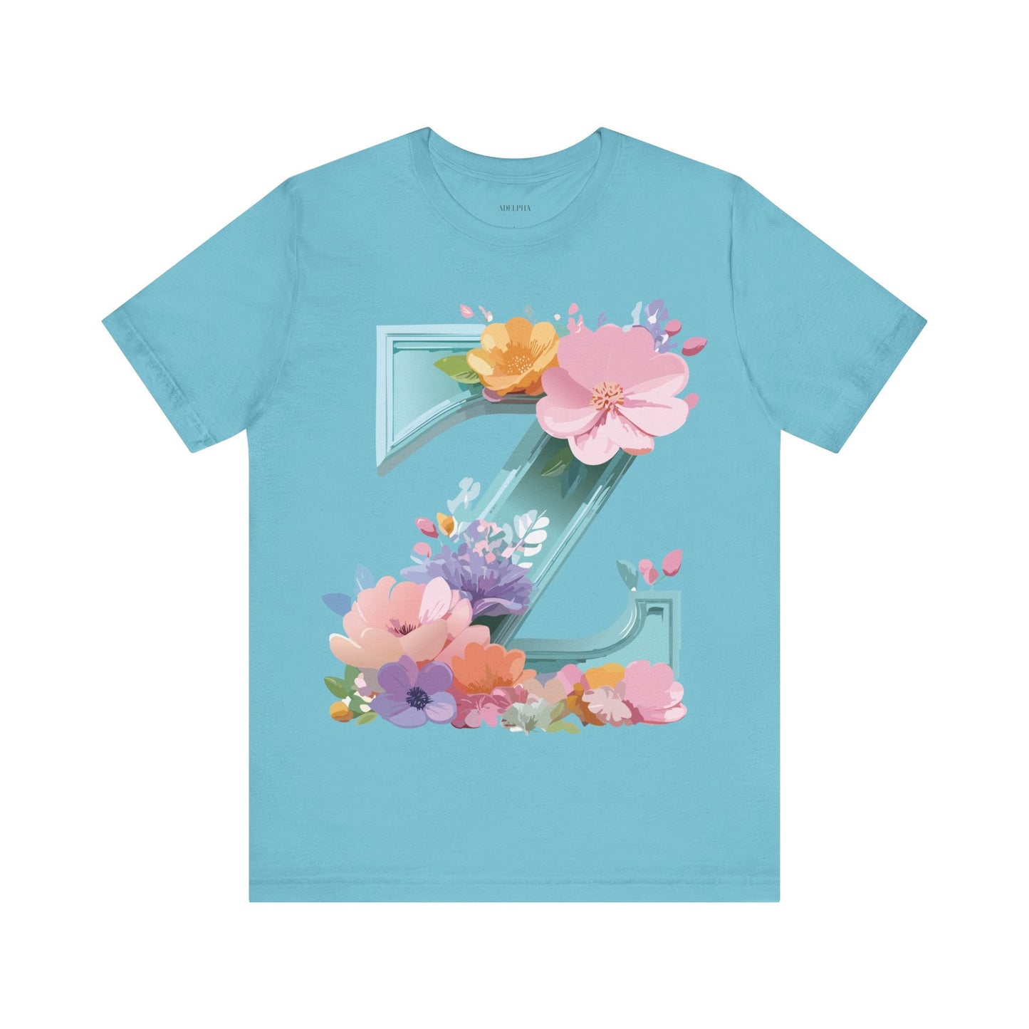Letter Z Shirt Graphic Tee Unisex Jersey Short Sleeve Premium Vintage Inspired Artwork Adelpha