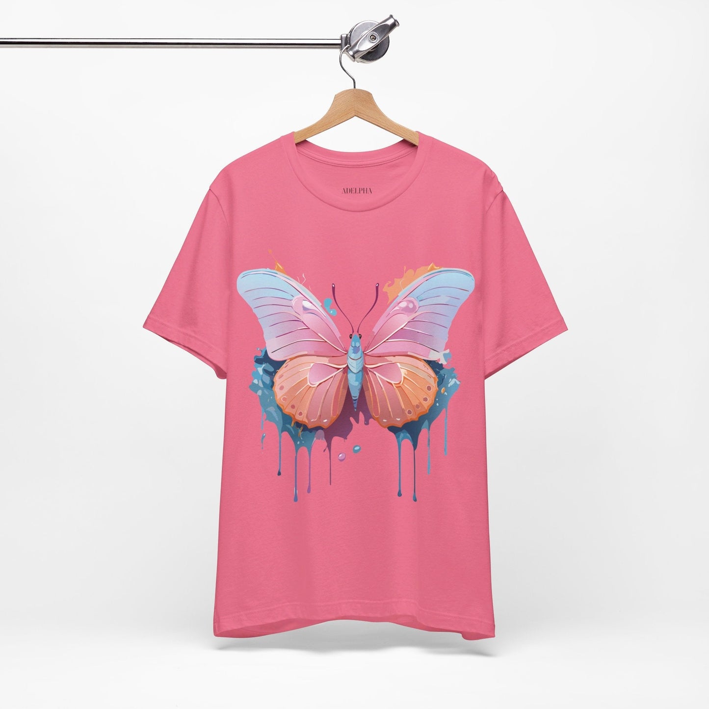 Butterfly Graphic Tee Unisex Short Sleeve Adelpha Vintage Art Shirt