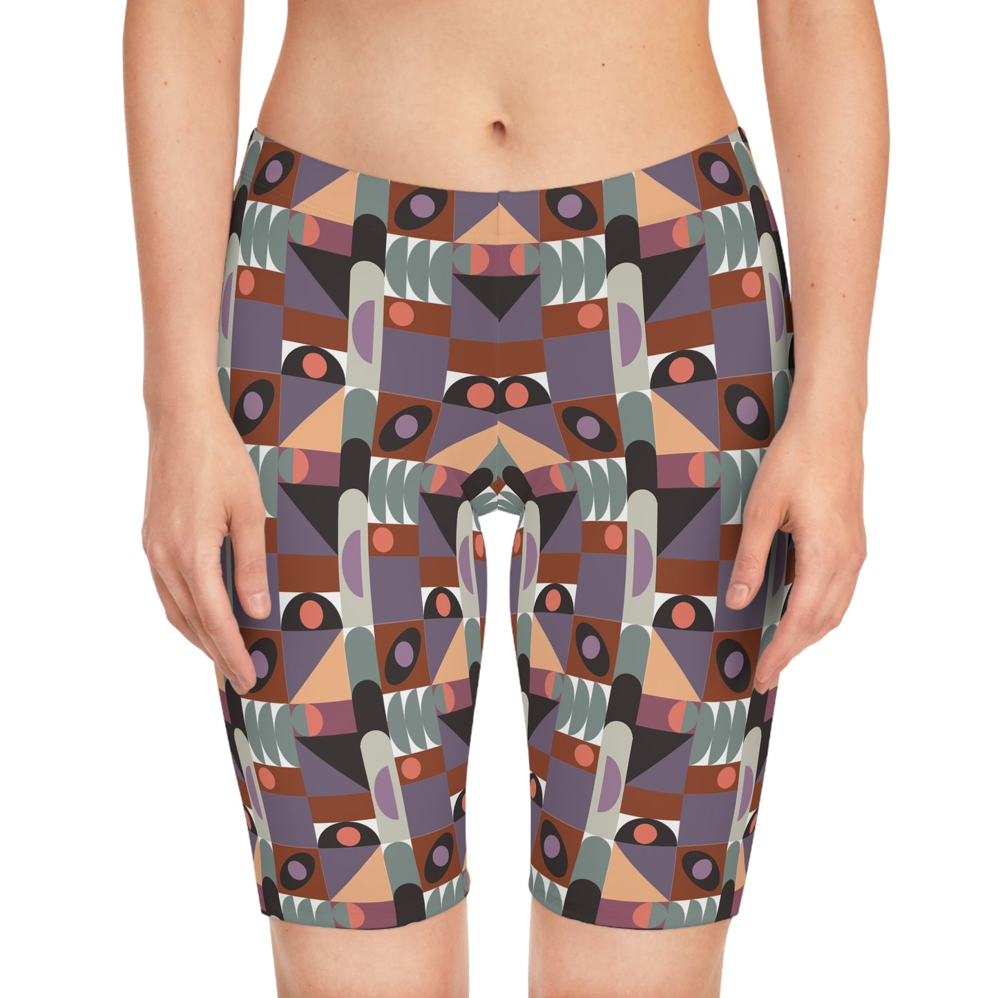 Abstract Biker Shorts