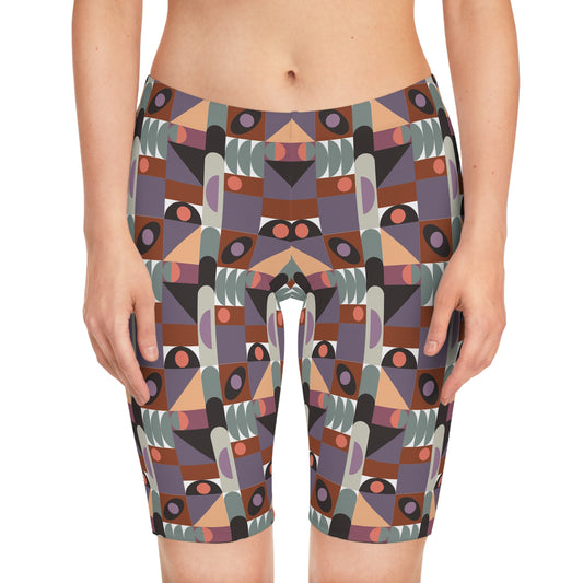 Abstract Biker Shorts