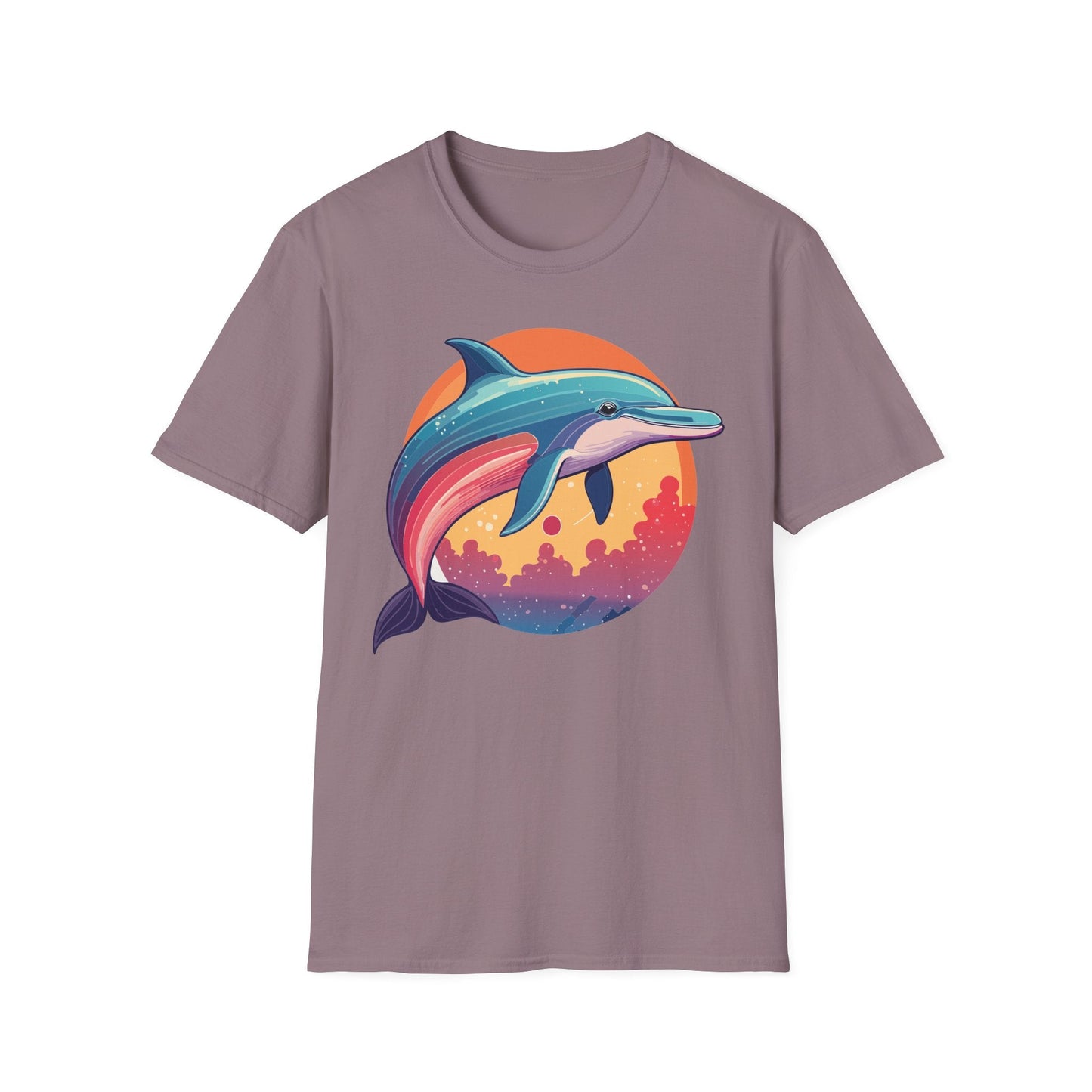 Dolphin Shirt For Unisex Adults Gildan Softstyle 64000 Ring Spun Cotton Tee Fish Tee