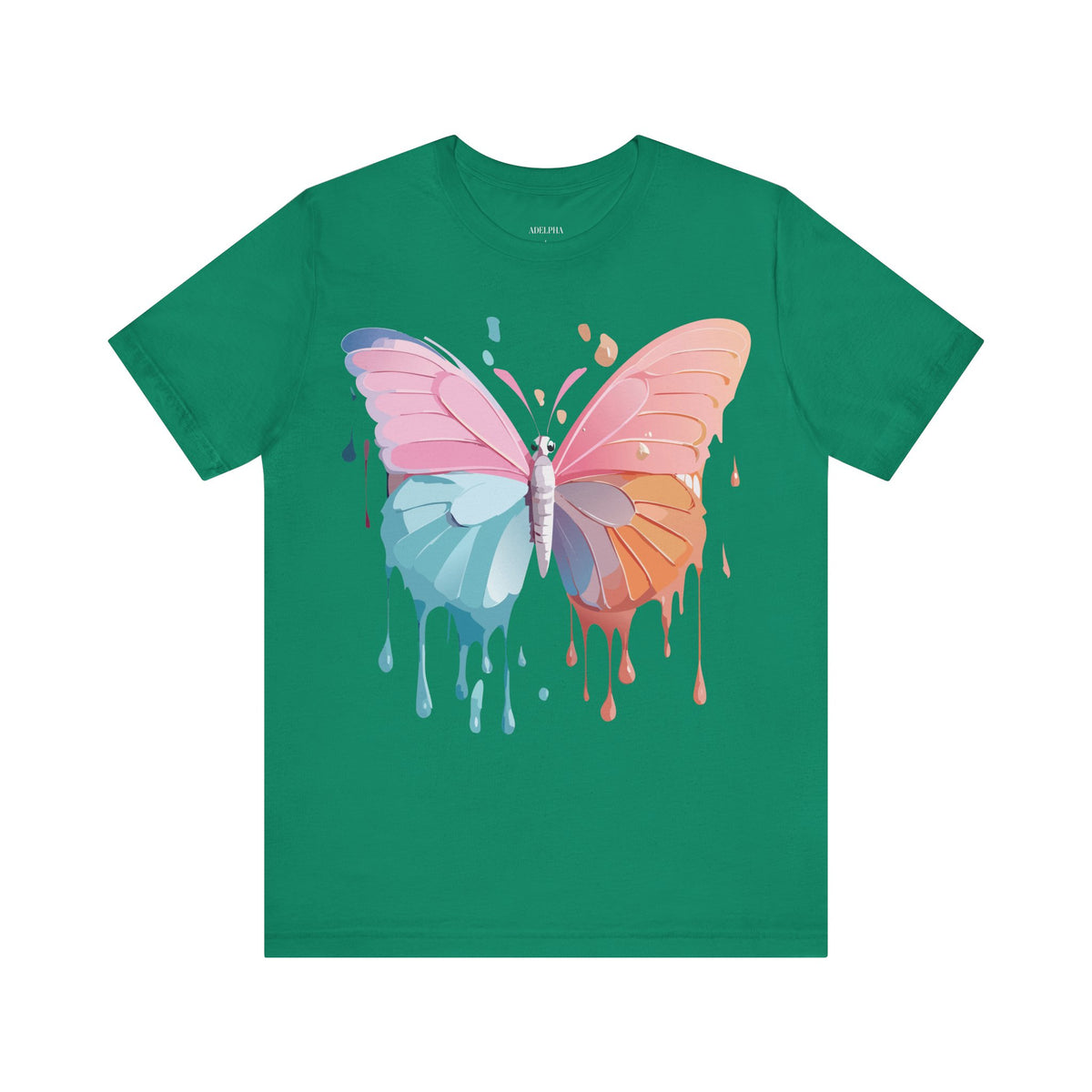 Butterfly Graphic Unisex Cotton Bella+Canvas Tee with Art Design n61