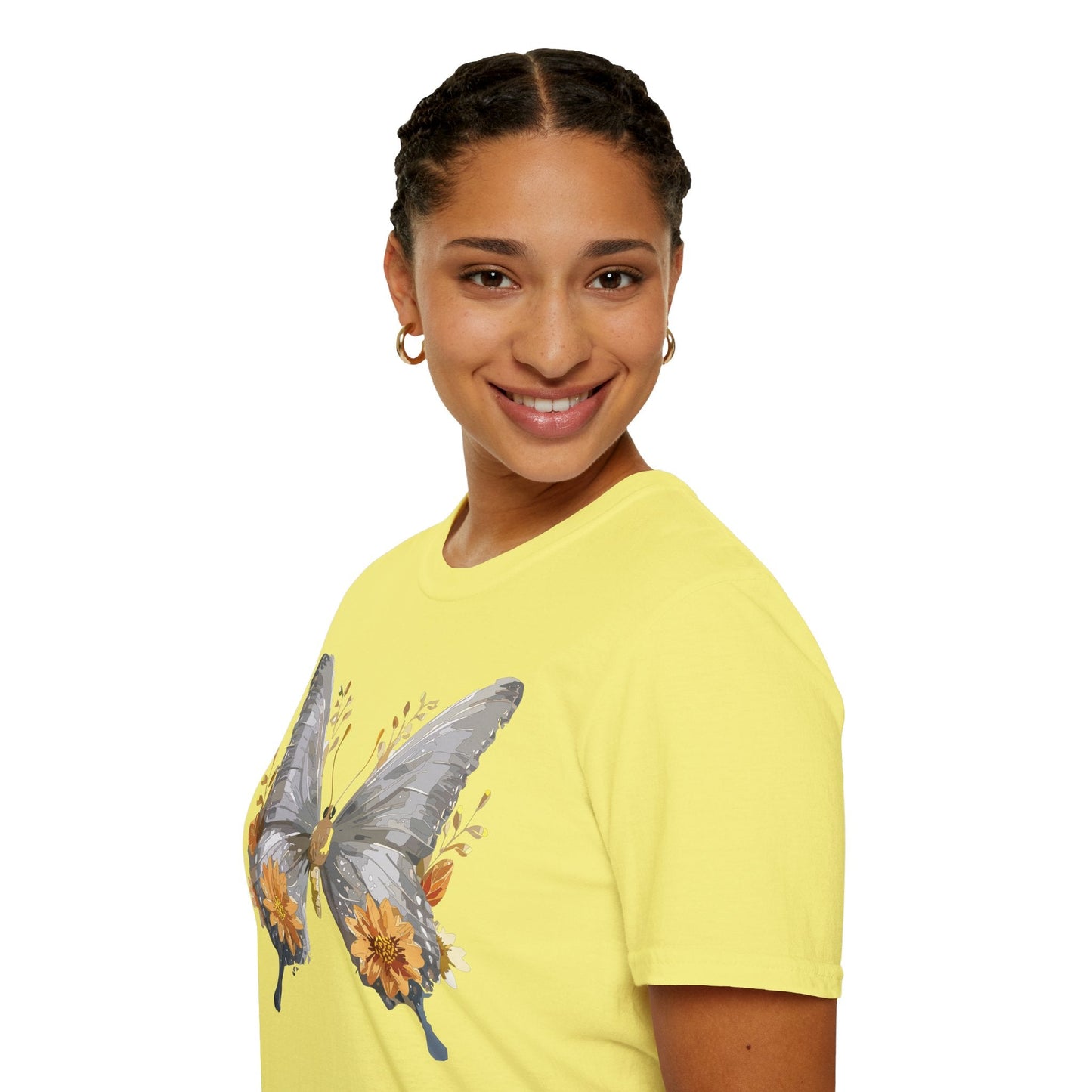 Butterfly T Shirt For Unisex Gildan Softstyle 64000 Cotton Comfort Monarch Design Tee