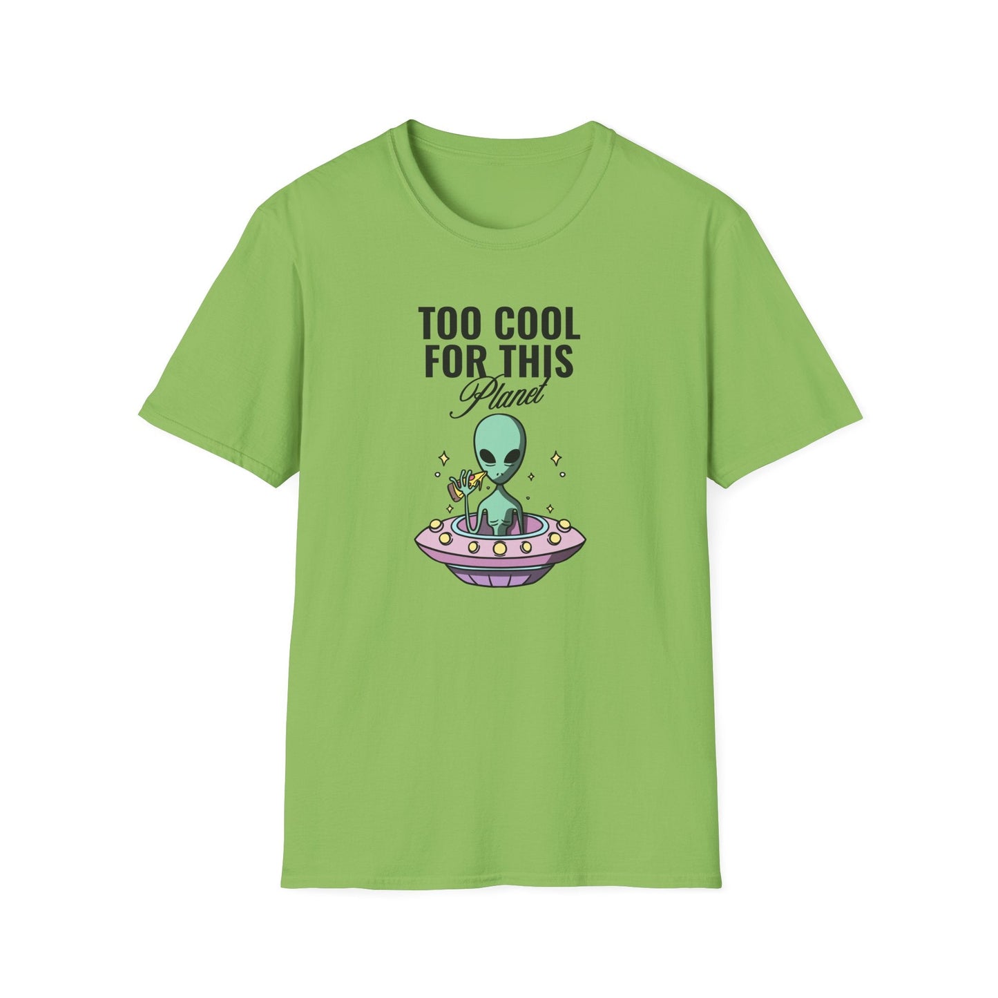 Alien UFO TShirt  Too Cool For This Planet Graphic Tee