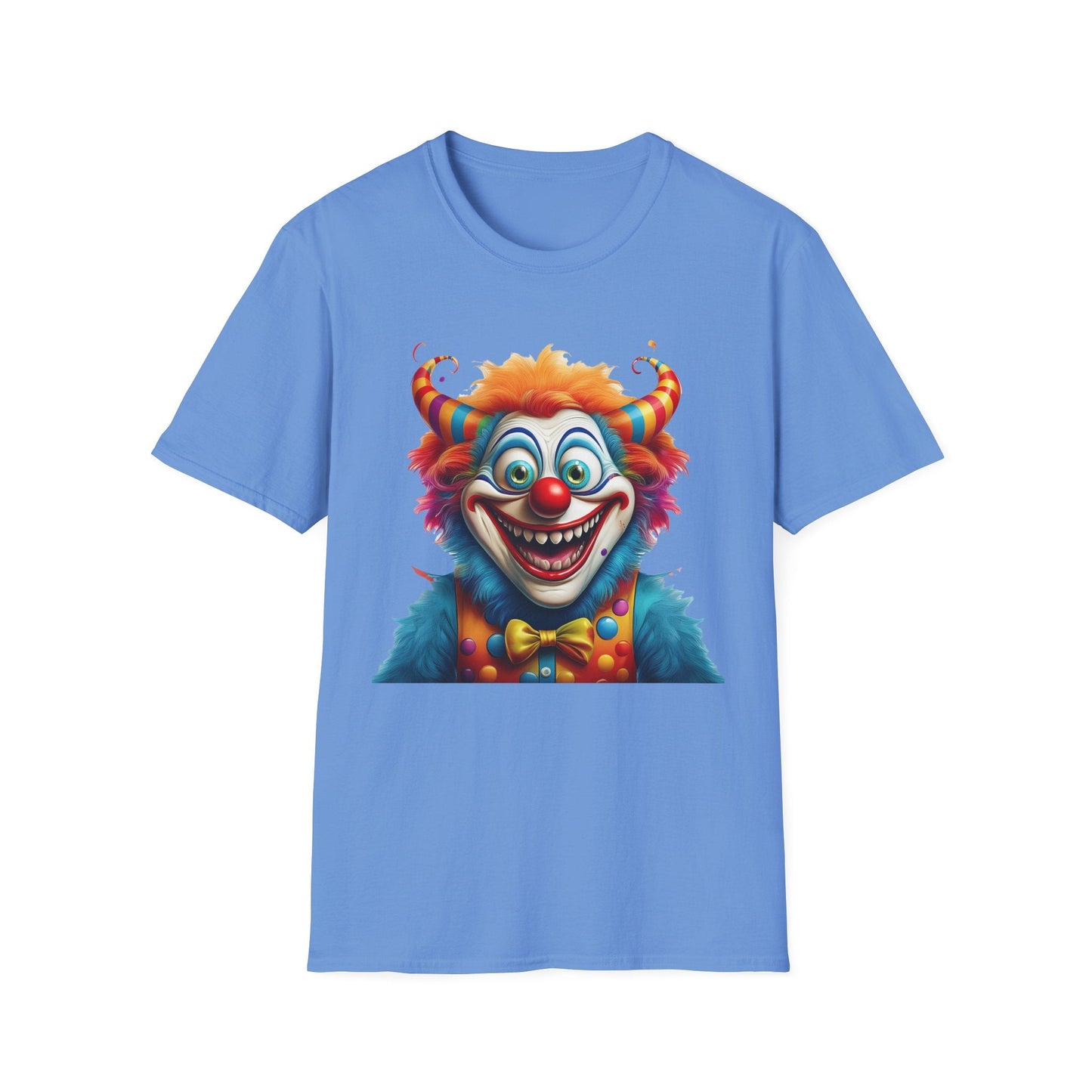Unisex Clown Shirt Circus Tee Funny Man Shirt Scary Man Shirt Gildan Softstyle 64000