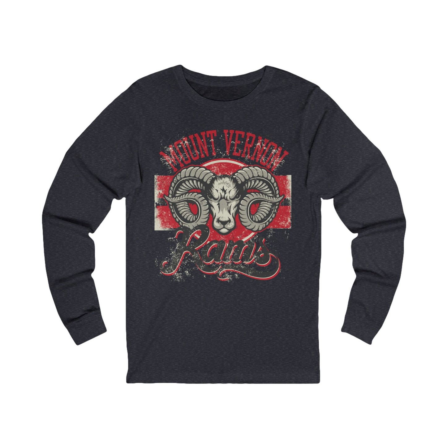 Varan6 Unisex Rams Logo Long Sleeve Tee, Sports Logo Jersey Shirt, Sports Rams T-Shirts with Long Sleeves