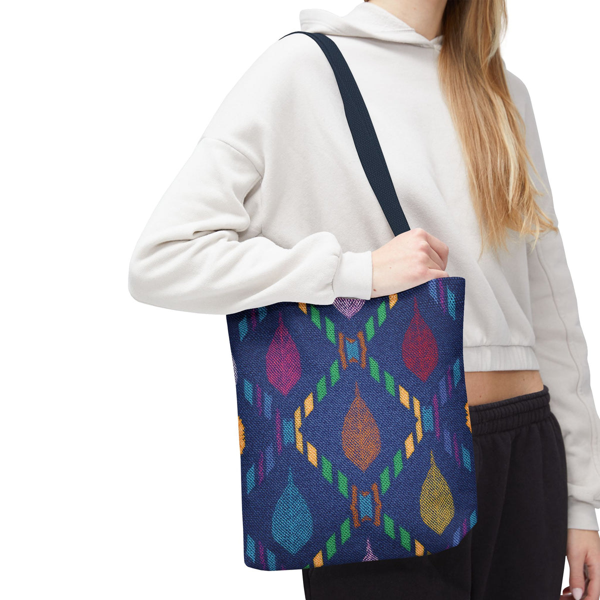 Diwali Graphic Denim Fabric Imitation Print Unisex Canvas Bag Poly Spun 3 Sizes Tote Bag 205-1