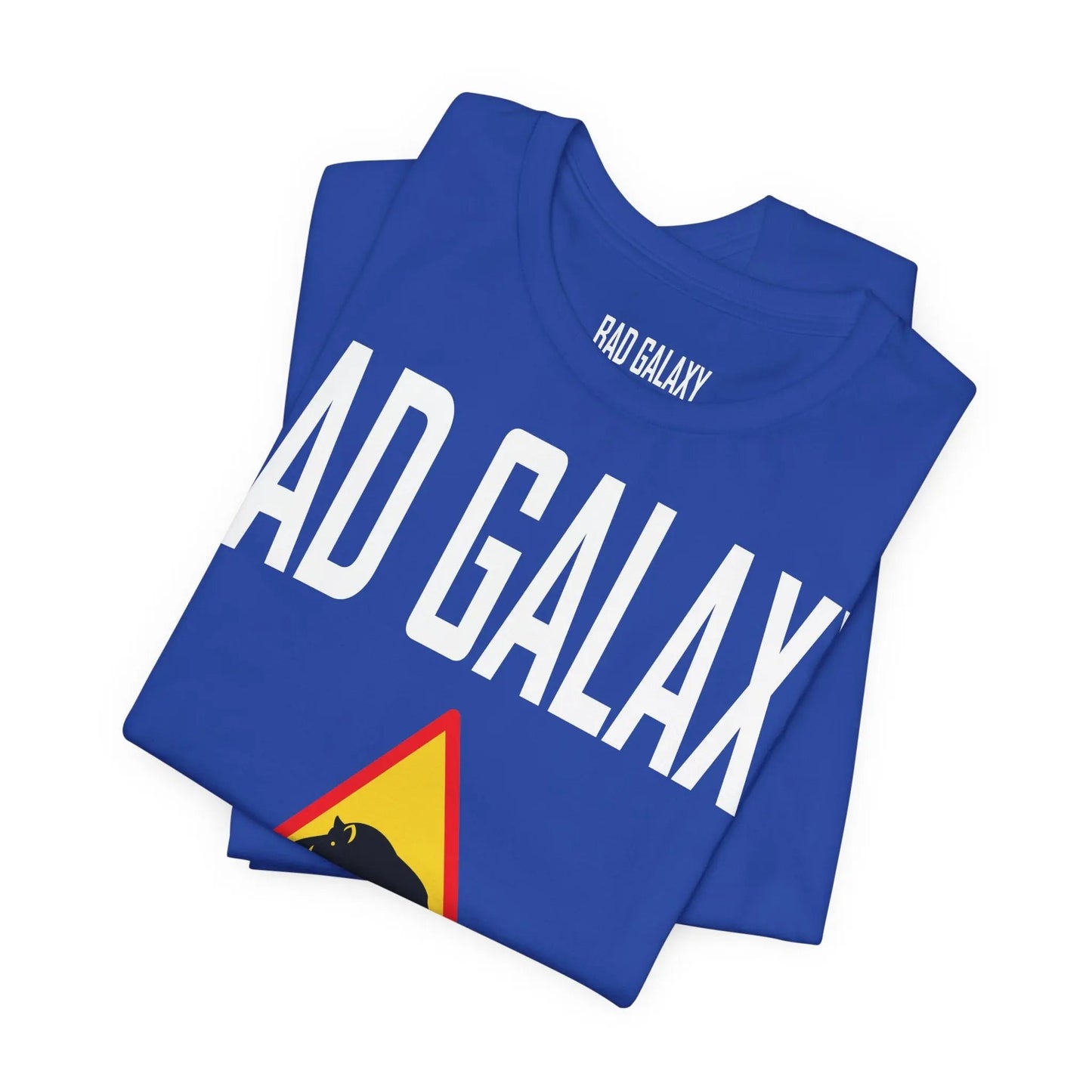 Tee Shirt With Red Stamp From Bad Galaxy Made To Order 100 Percent Cotton USA Printed With Eco Inks