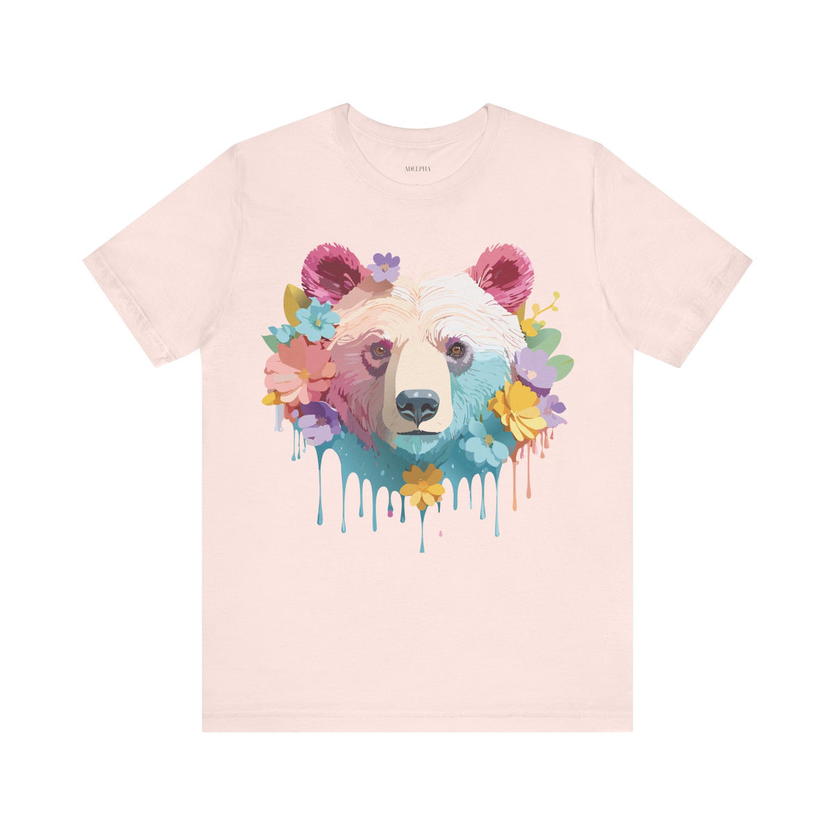 Bear Graphic Design Tee Bella+Canvas Unisex 100 Cotton Tee Shirt a117