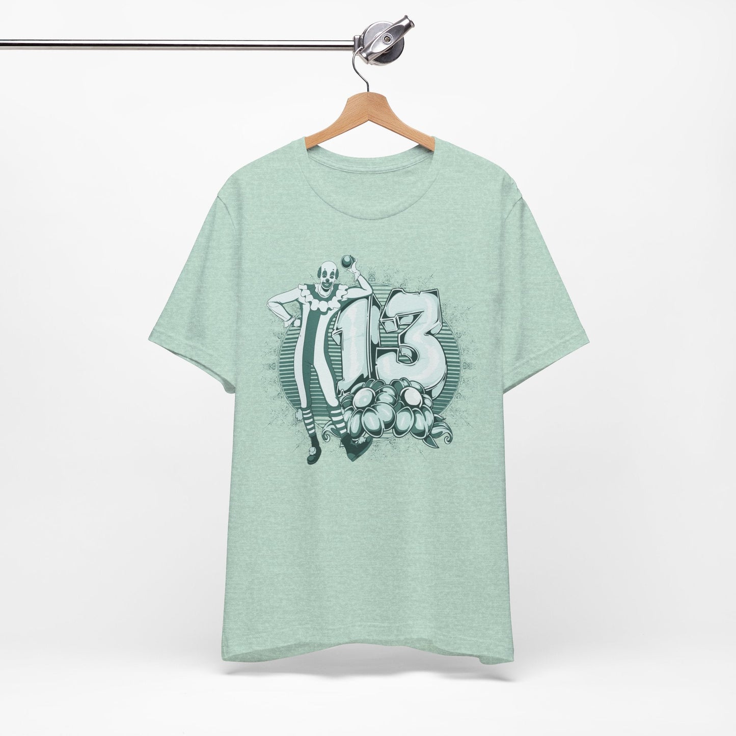 Vintage Clown Graphic Illustration Unisex Cotton T-Shirt Art-39
