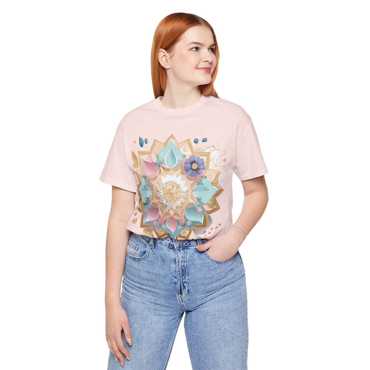 Adelpha Mandala Graphic Tee Unisex Jersey Short Sleeve Vintage Inspired Artwork Shirt