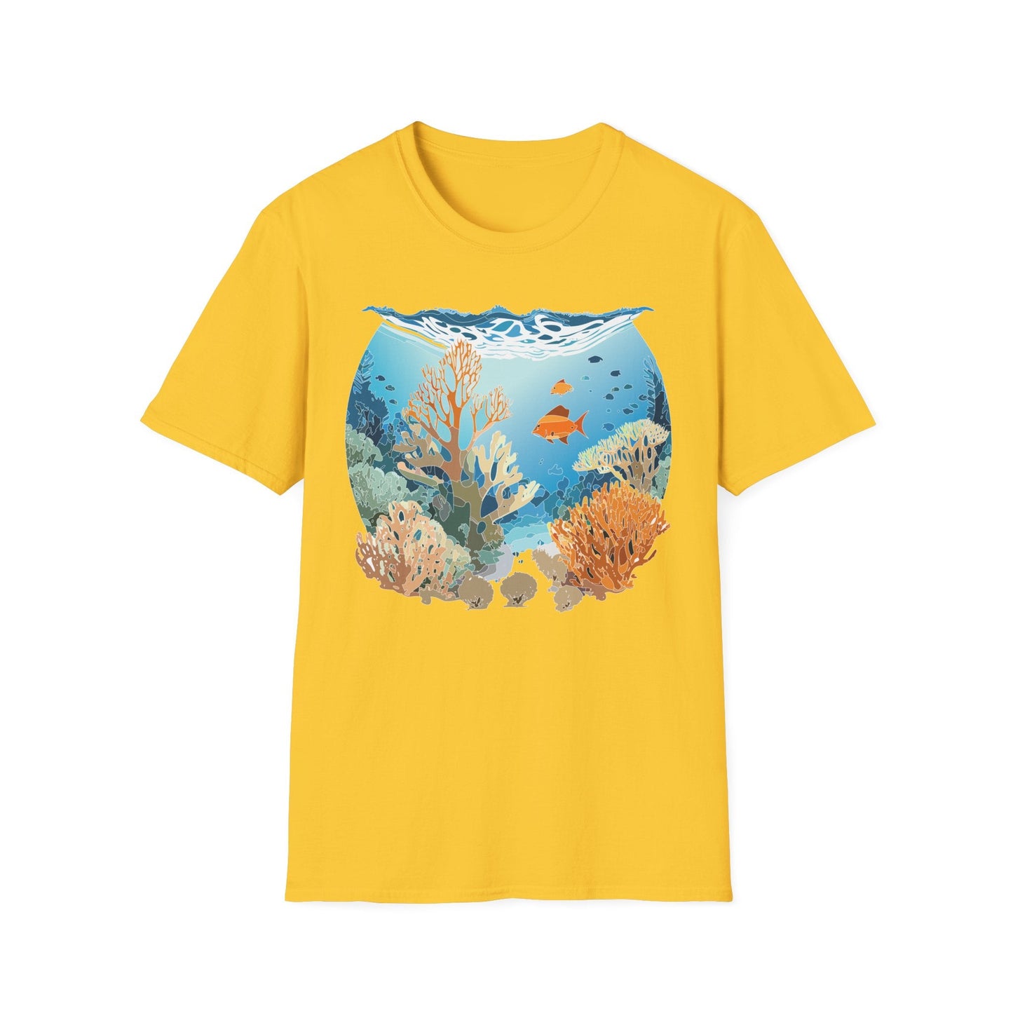 Ocean Tee Shirt Unisex Gildan Softstyle Cotton Tee Shirt 64000 Lightweight Breathable Comfort