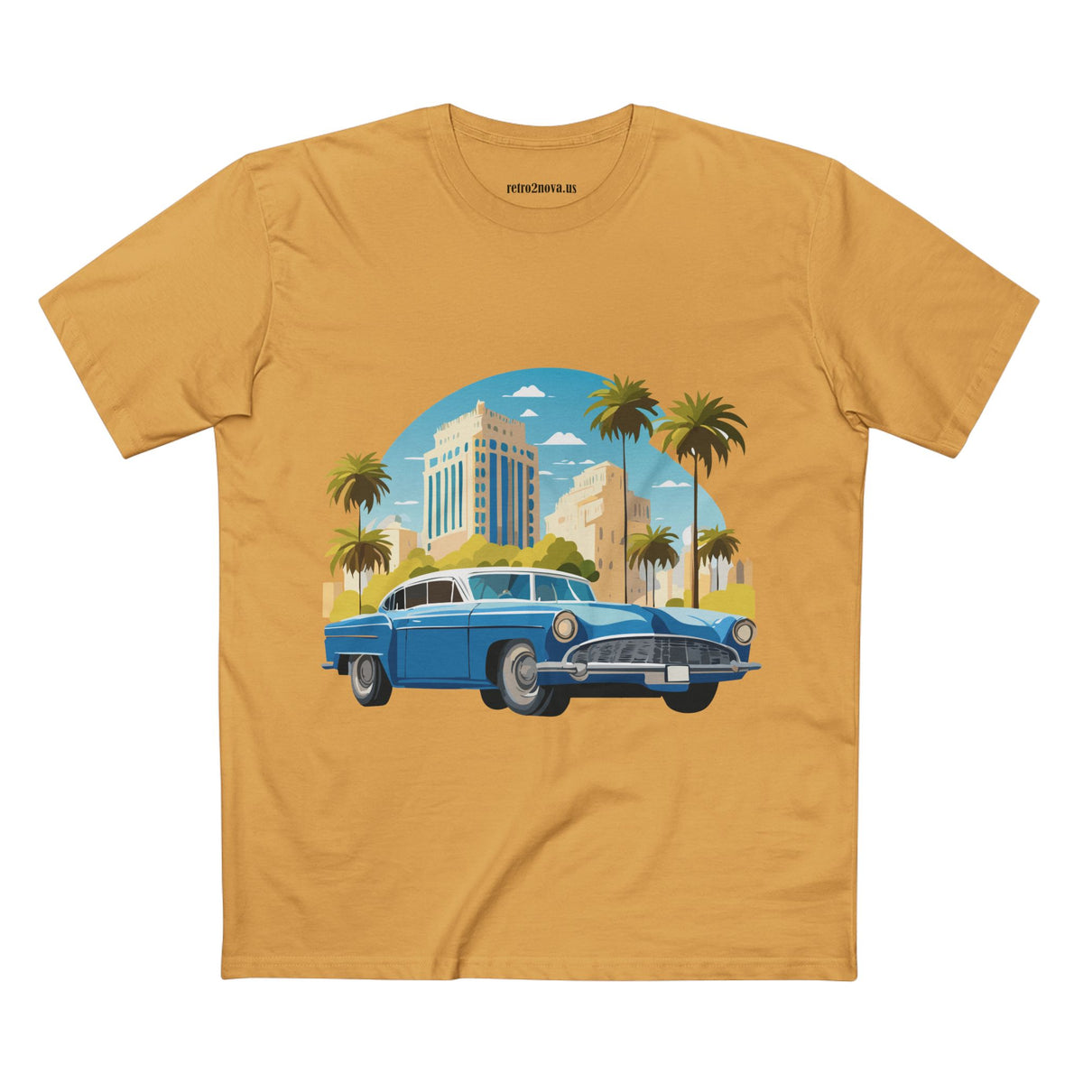 Retro Car Vintage Graphic Tee Staple Unisex 100 Cotton Tee Shirt - RC-23