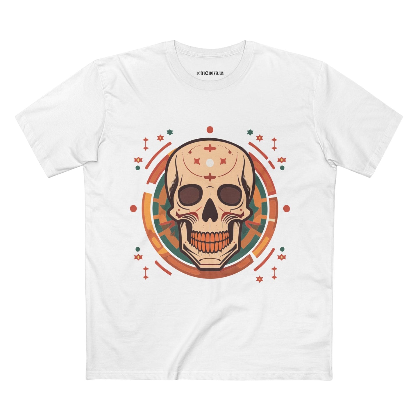 Skull Shirt Unisex Skeleton Tee Premium Cotton With Original Art Design From Retro2Nova Collection