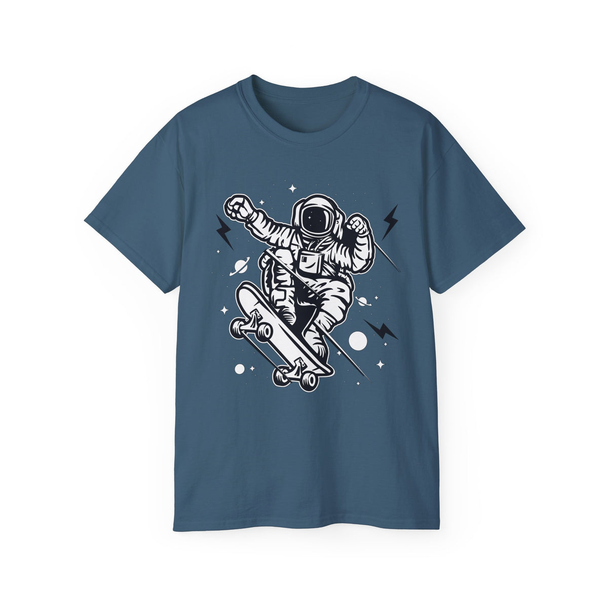 Astronaut Cartoon Graphic Tee Unisex 100 Cotton Gildan T-Shirt