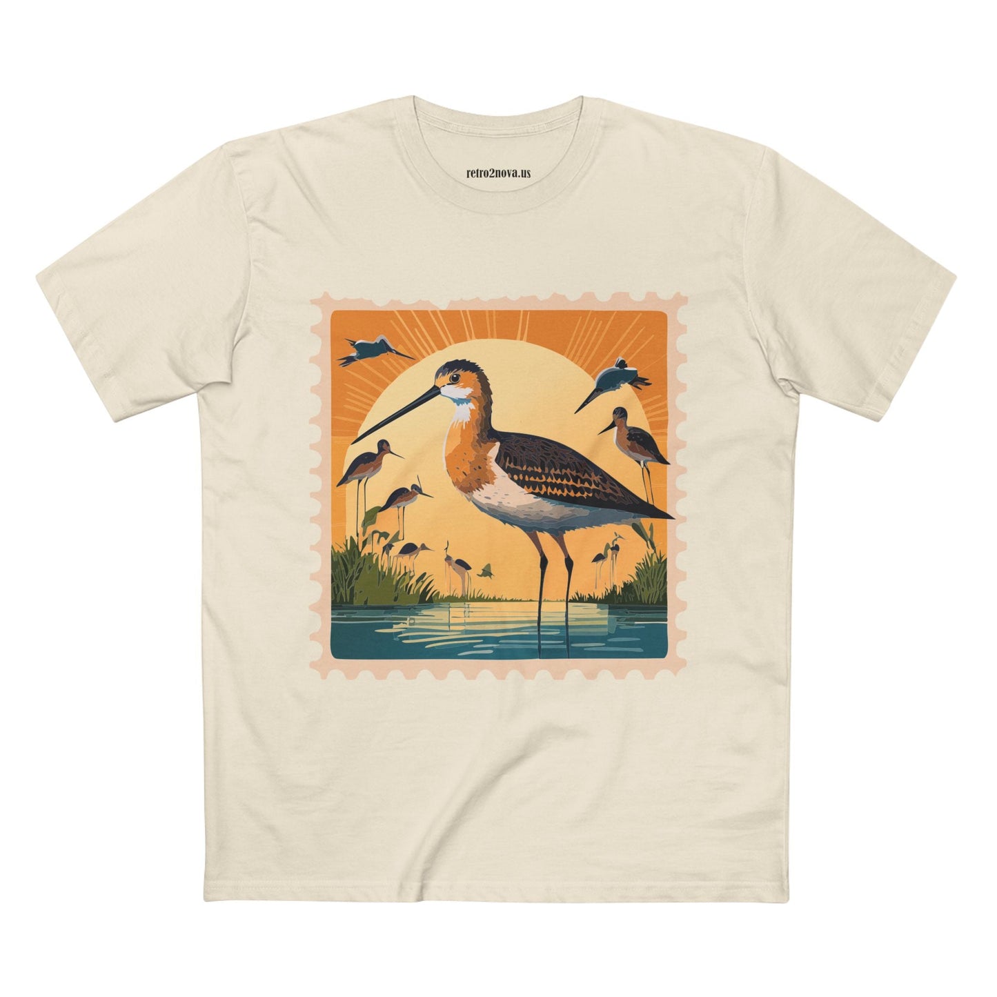 Postage Stamp Shirt Unisex Premium Cotton Tee With Original Art Design Retro2Nova PS 25