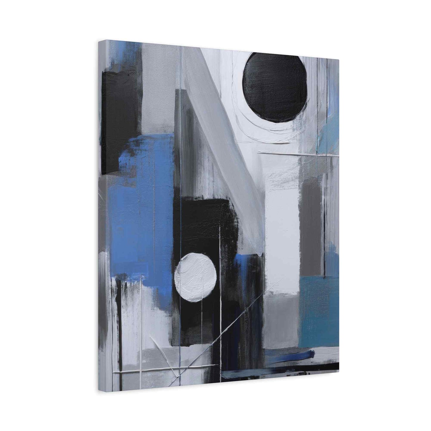 Blue Abstract Painting Print Canvas 20x24,20x30,24x30, 24x32,24x36,30x40, 32x48,36x48,40x60 Pine-Wood Inner Frame ABS-27