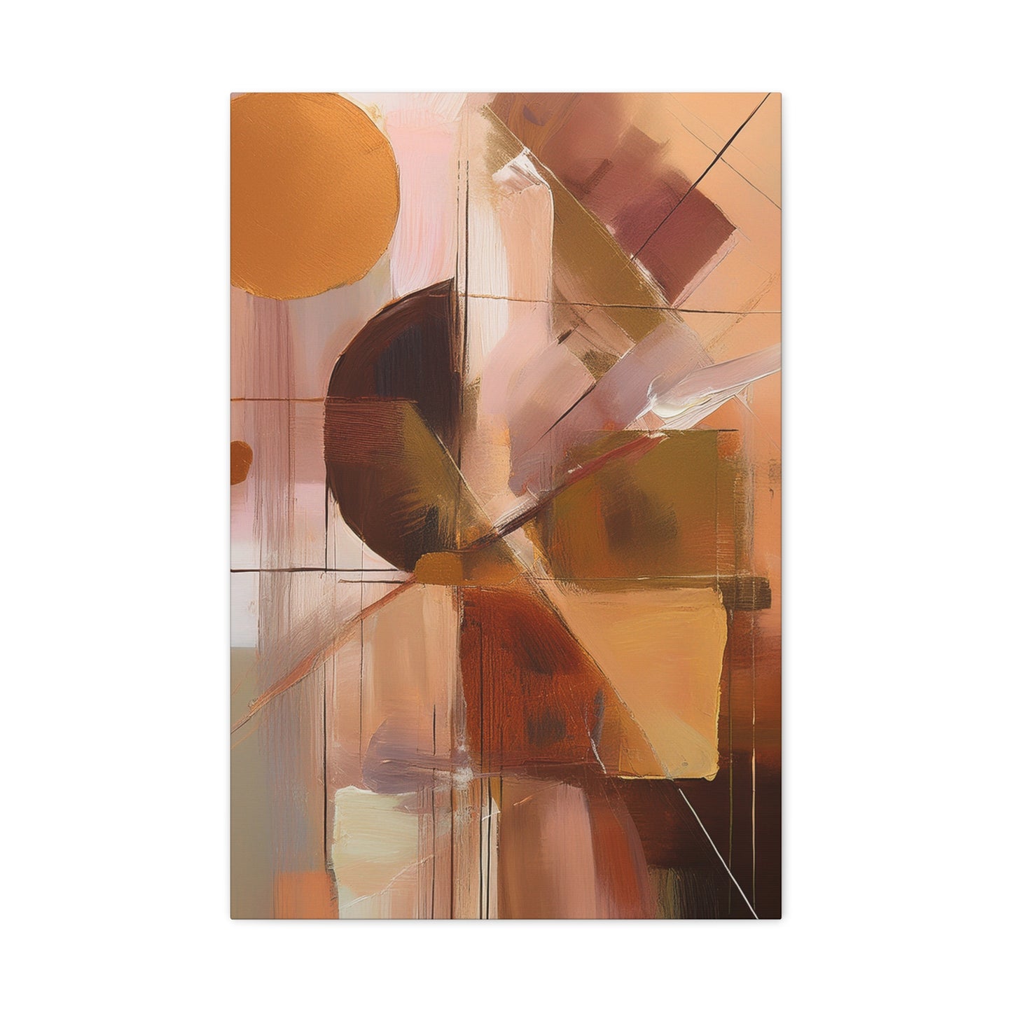 Abstract Geometric Painting Print Canvas 20x24,20x30,24x30 24x32,24x36,30x40 32x48,36x48,40x60 Pine-Wood Inner Frame ABS-50