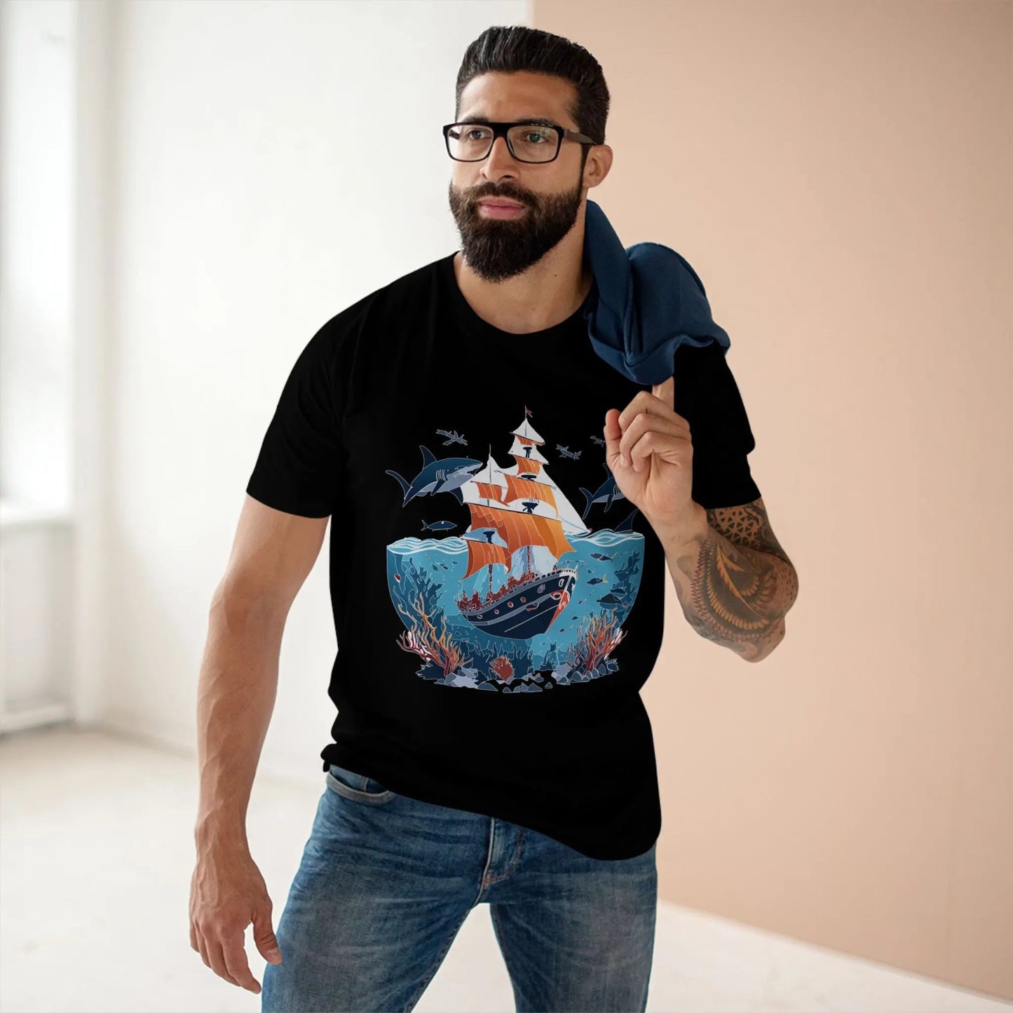 Ocean Coast Graphic Unisex 100 Cotton Staple Tee 22