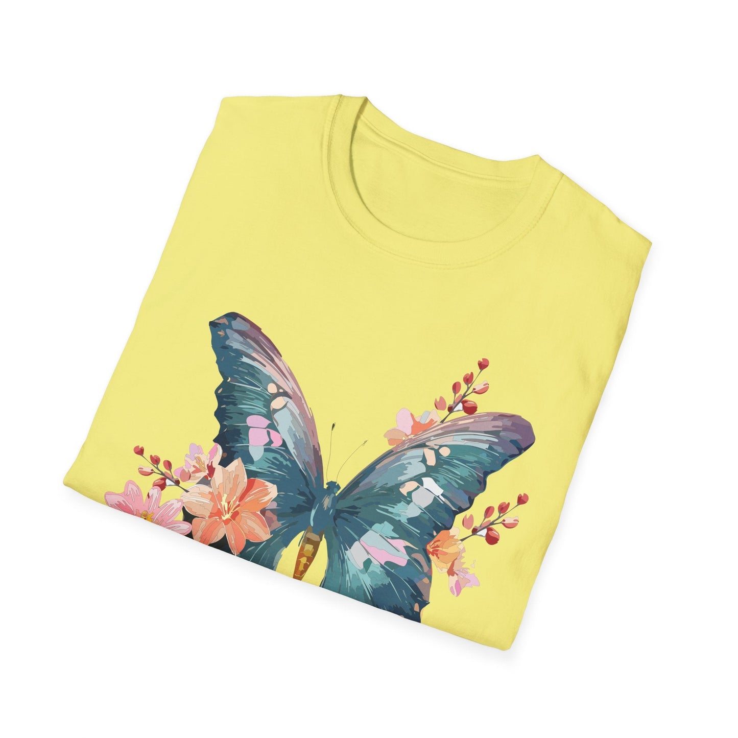 Butterfly T Shirt Unisex Gildan Softstyle 64000 100 Percent Ring Spun Cotton Monarch Tee
