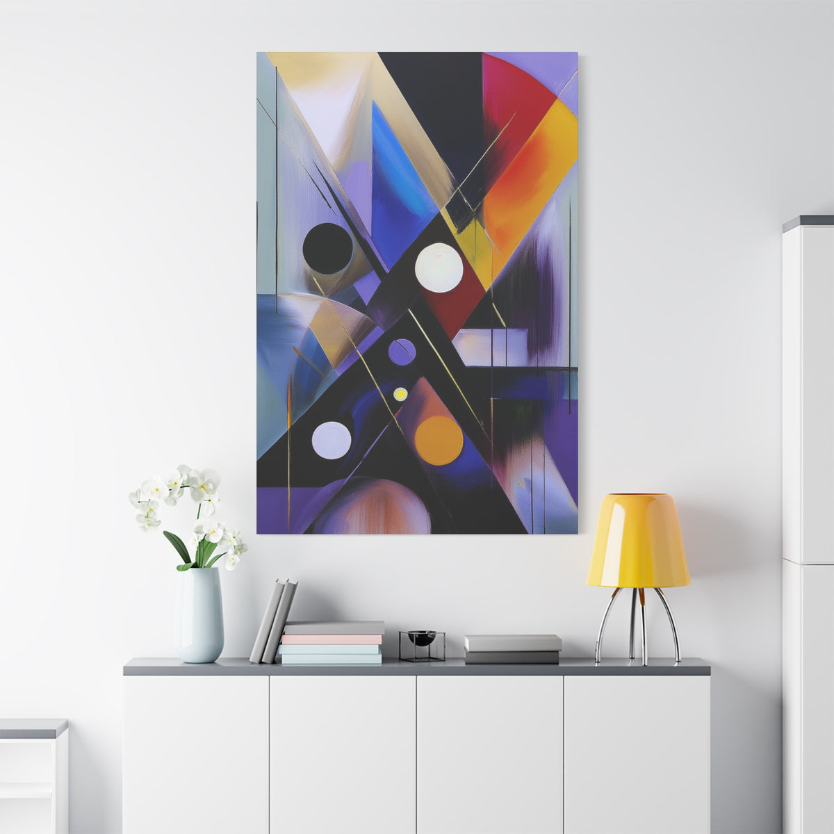 Colors Abstract Painting Print Canvas 20x24,20x30,24x30, 24x32,24x36,30x40, 32x48,36x48,40x60 Pine-Wood Inner Frame ABS-35