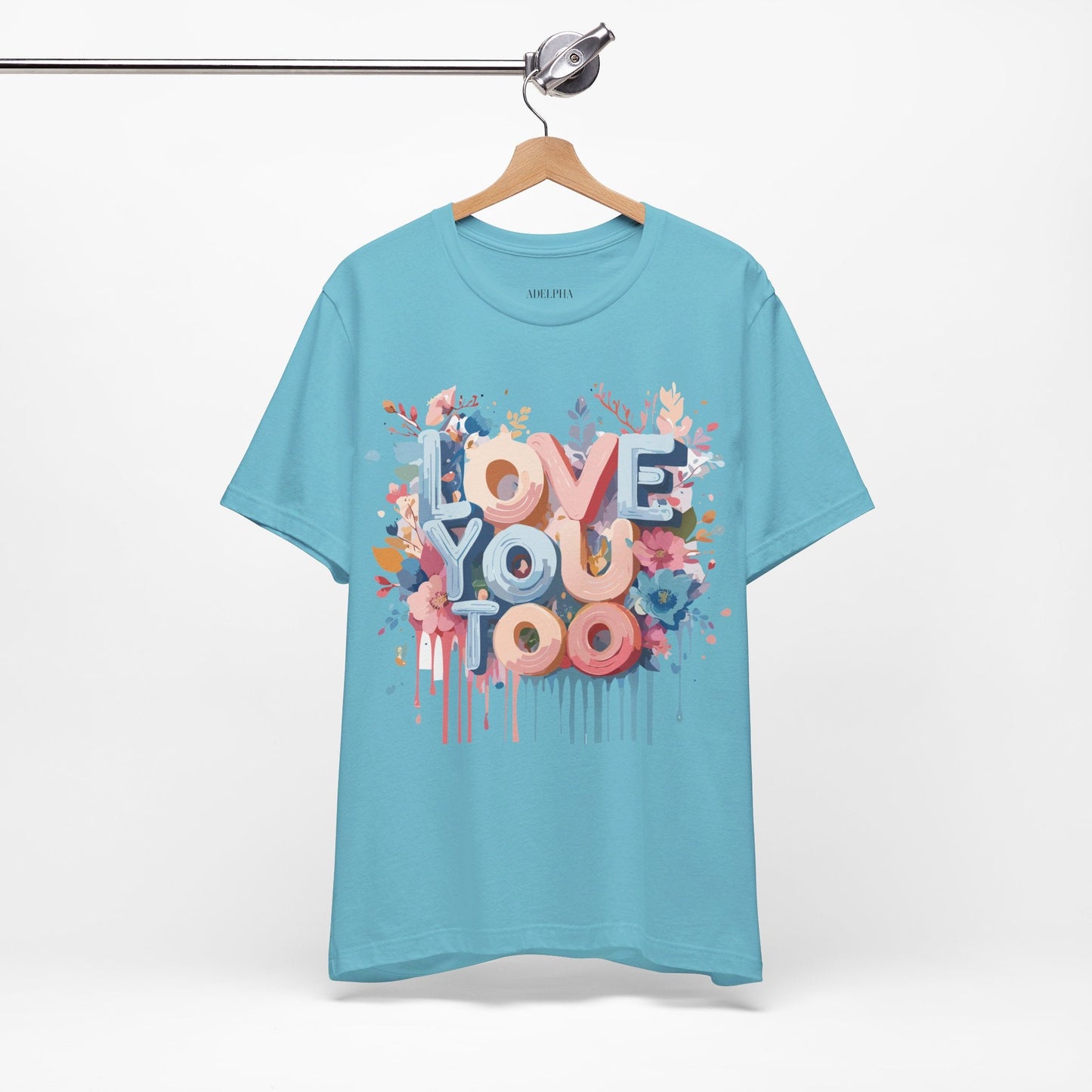 Valentine Day Graphic Unisex 100 Cotton Vintage Artwork with Love and Flower Design Tee 41