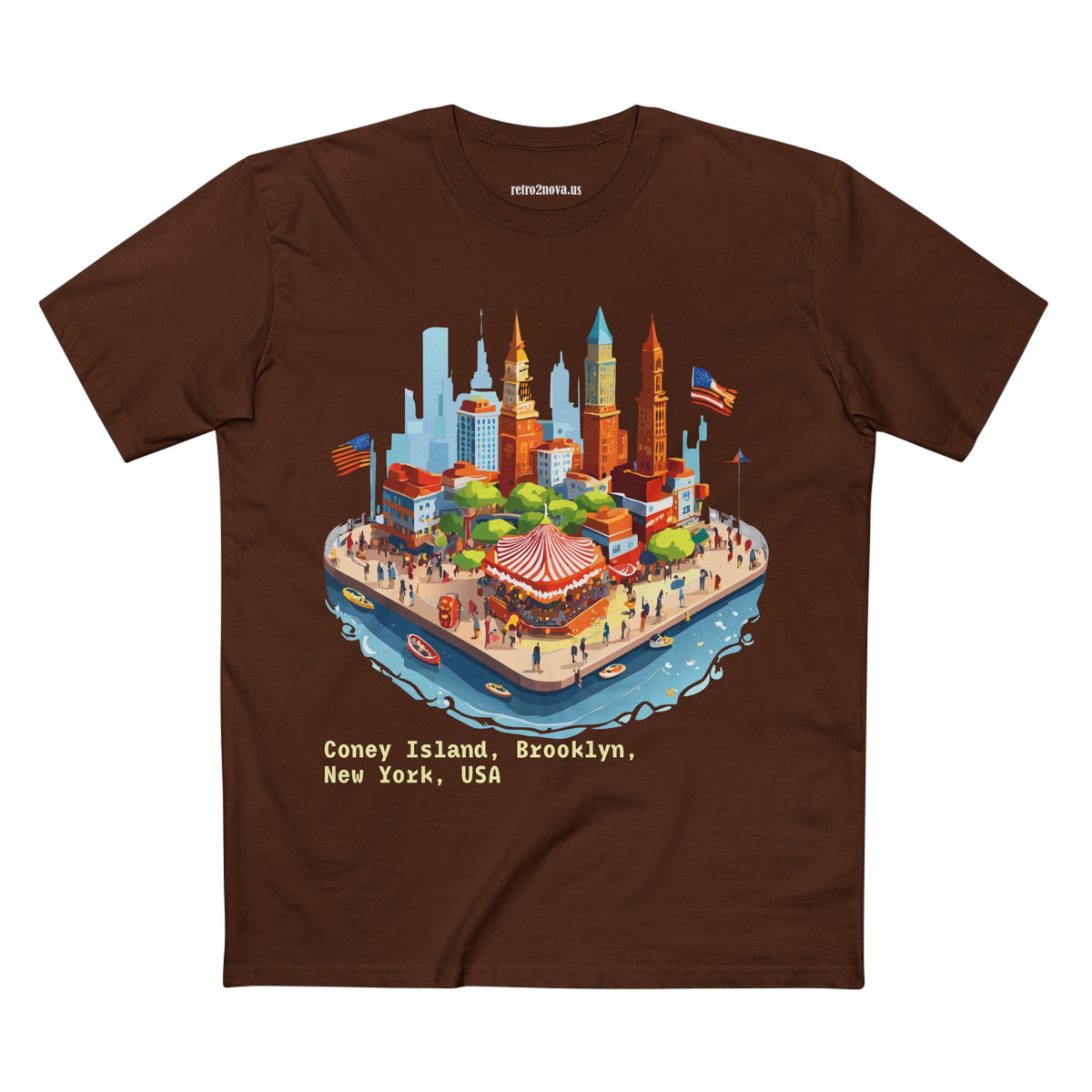 Coney Island Brooklyn New York Cityscape Tee | Illustrated Landmark T-Shirt