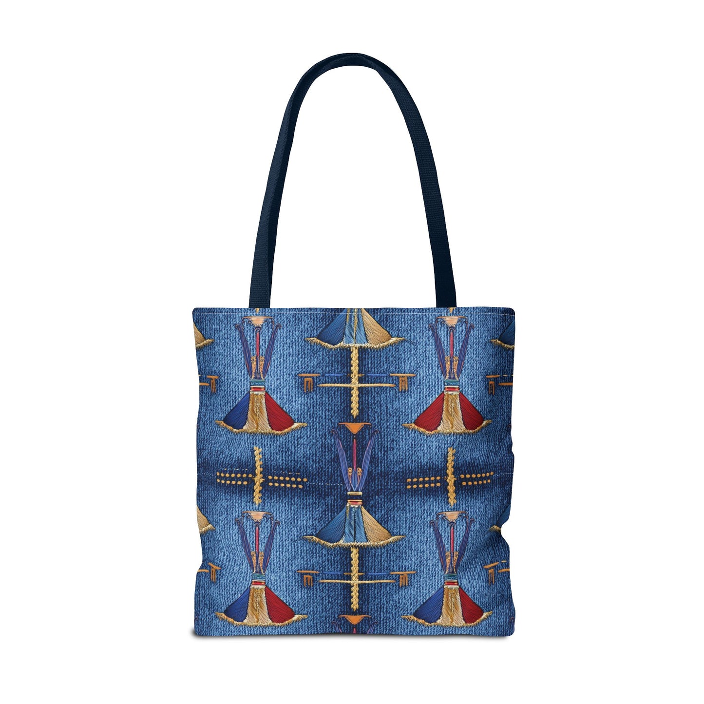 Denim Fabric Imitation Print Unisex Canvas Bag Poly Spun 3 Sizes Tote Bag 188