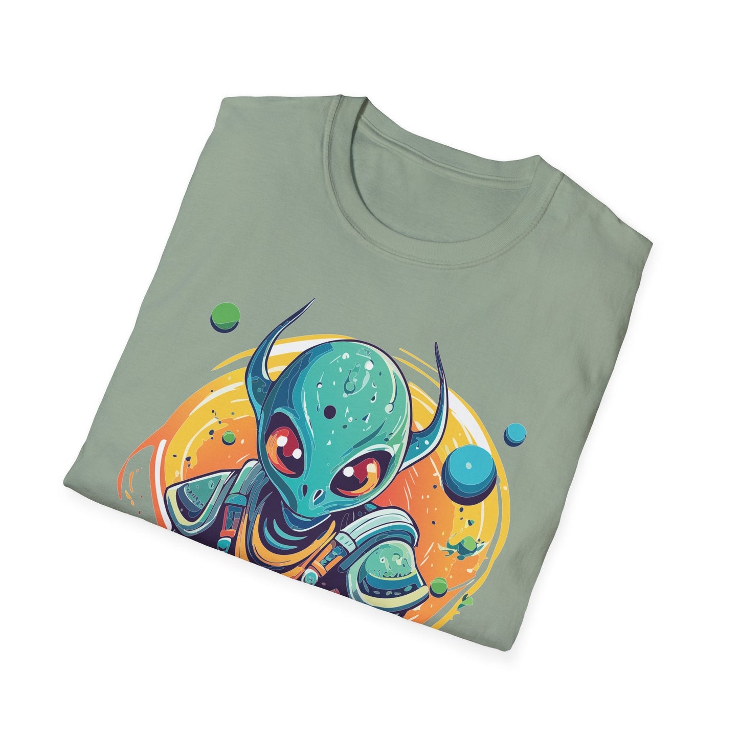 Alien Cosmos Shirt Unisex Softstyle Tee With Alien Art Design Space Theme Graphic Tee