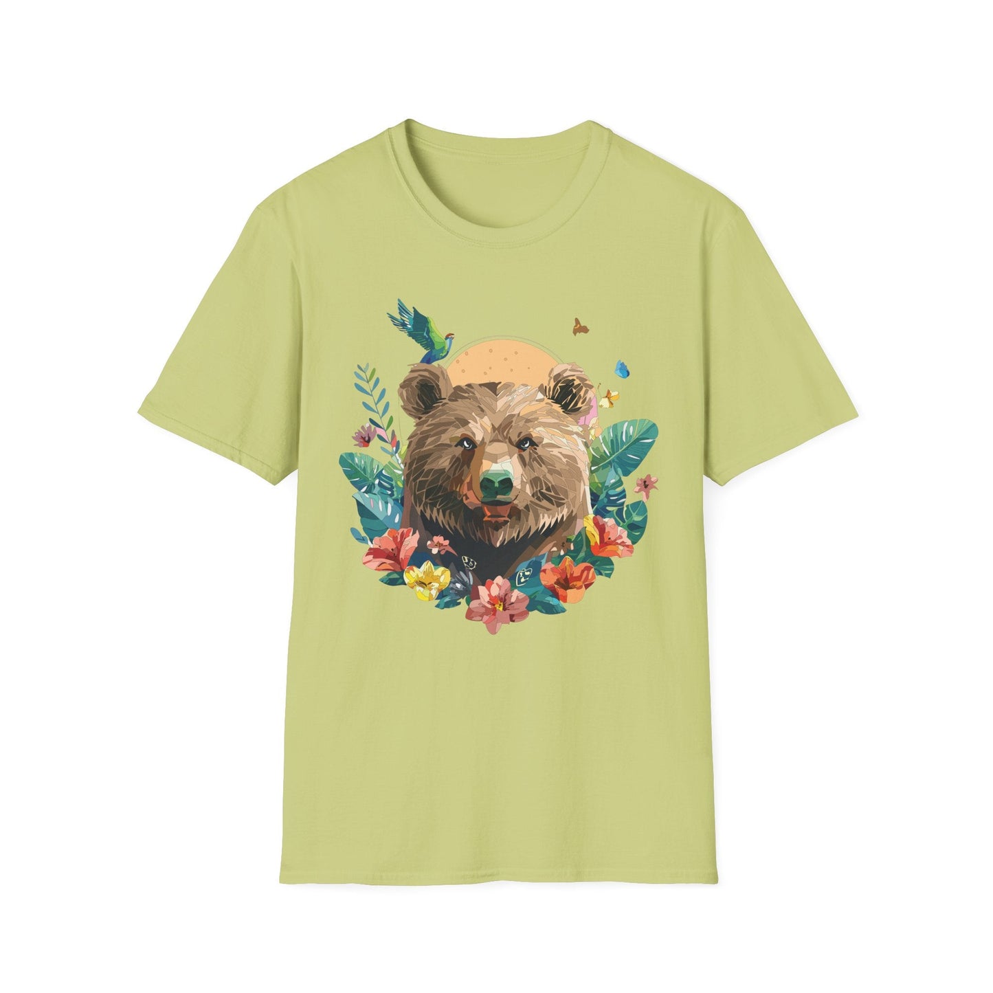 Bear T Shirt Unisex Graphic Tee Bear Lover Gift 100 Percent Ring Spun Cotton Softstyle 64000 Gildan