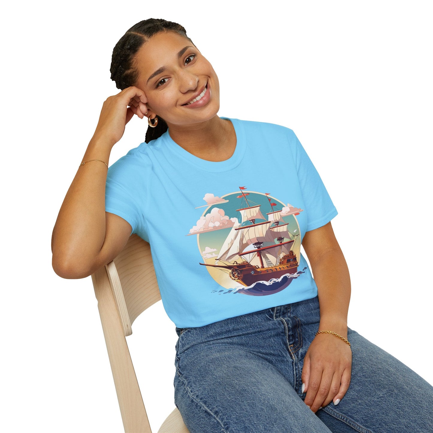 Unisex Ship T Shirts Frigate Vessel Tee Shirt Gildan Softstyle 64000 Cotton Comfort Premium Tee