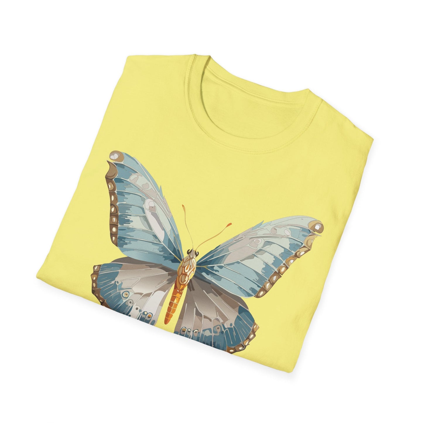 Butterfly Emblem Shirt Unisex T Shirt Gildan Softstyle 64000 Monarch Print Cotton Tee Everyday