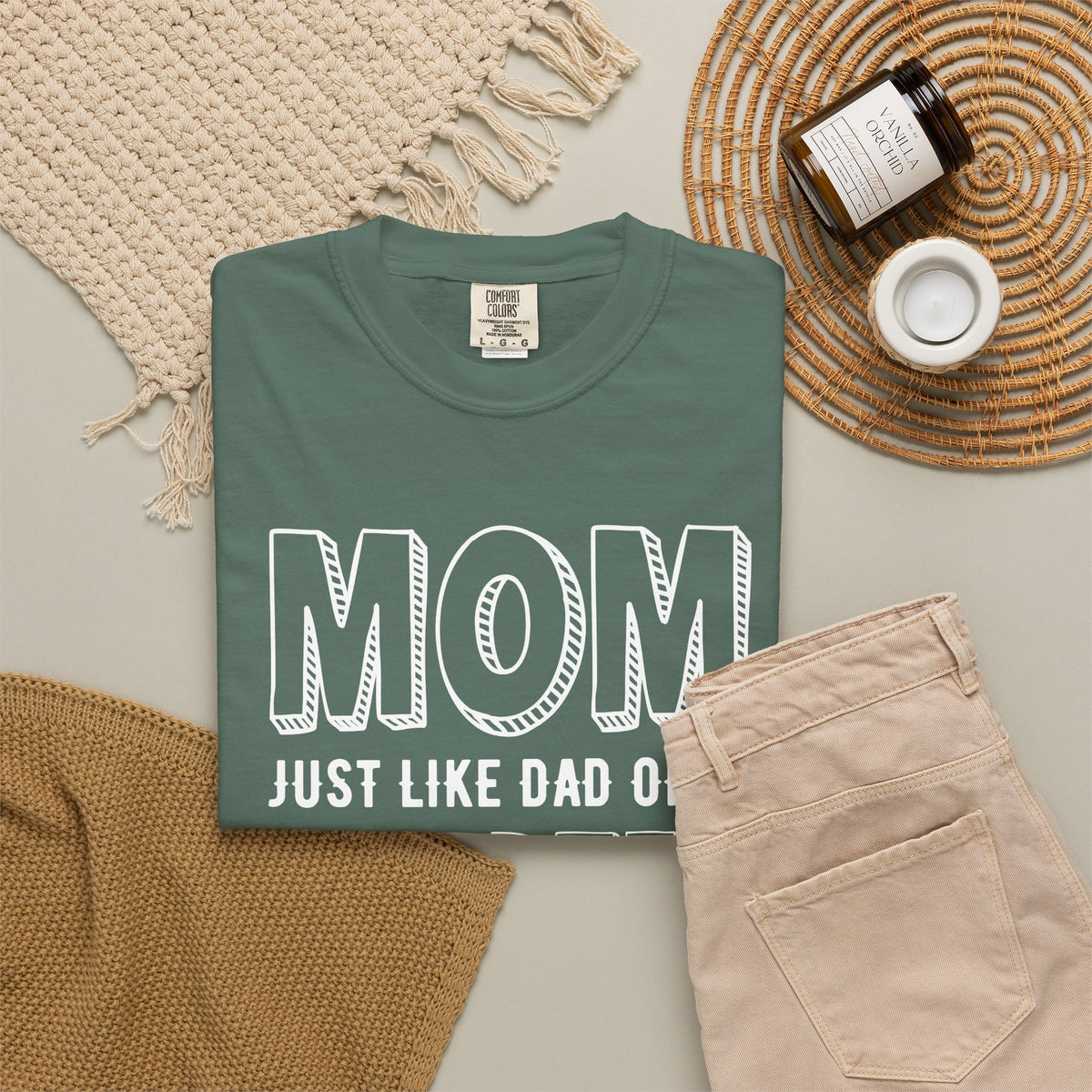 Mom T-shirt Mother's Day Mama Tee Unisex Comfort Colors Garment-Dyed Cotton h35