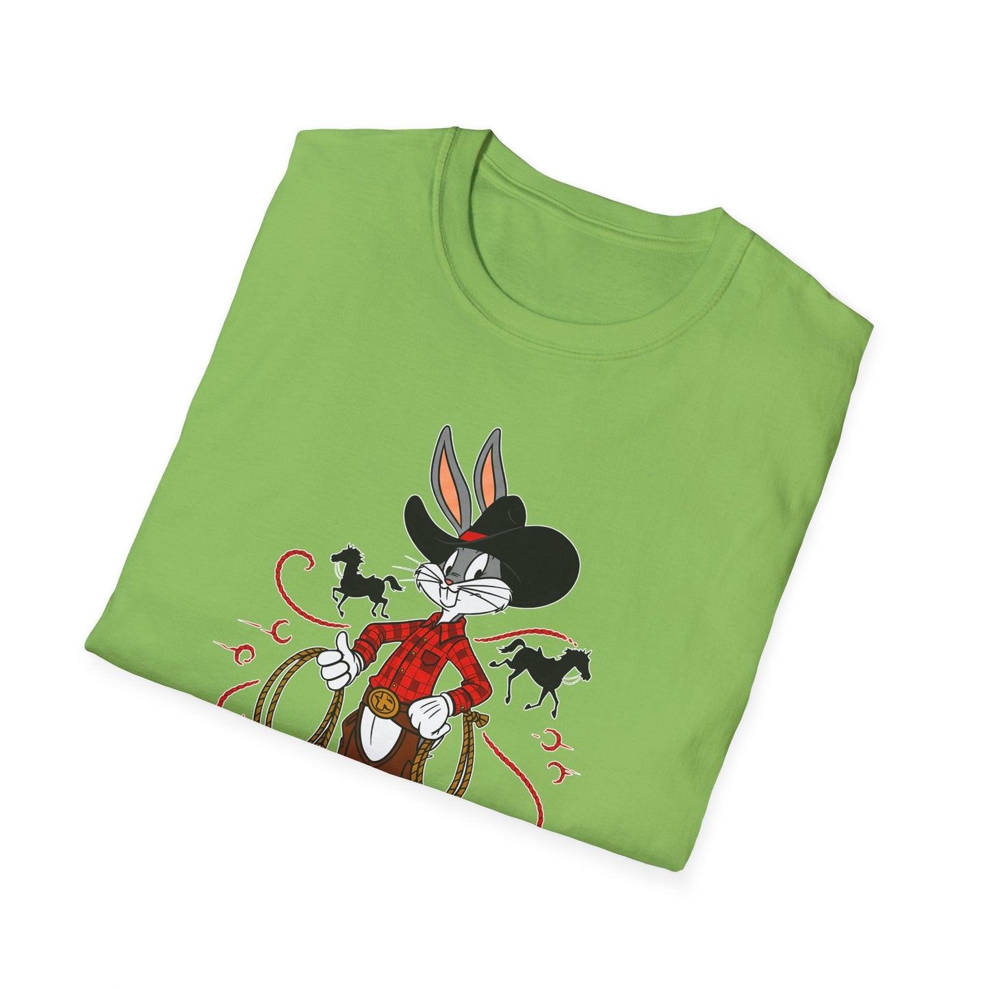 Cartoon Bunny Graphic Unisex Cotton Animal Animation Artwork Design Tee 4