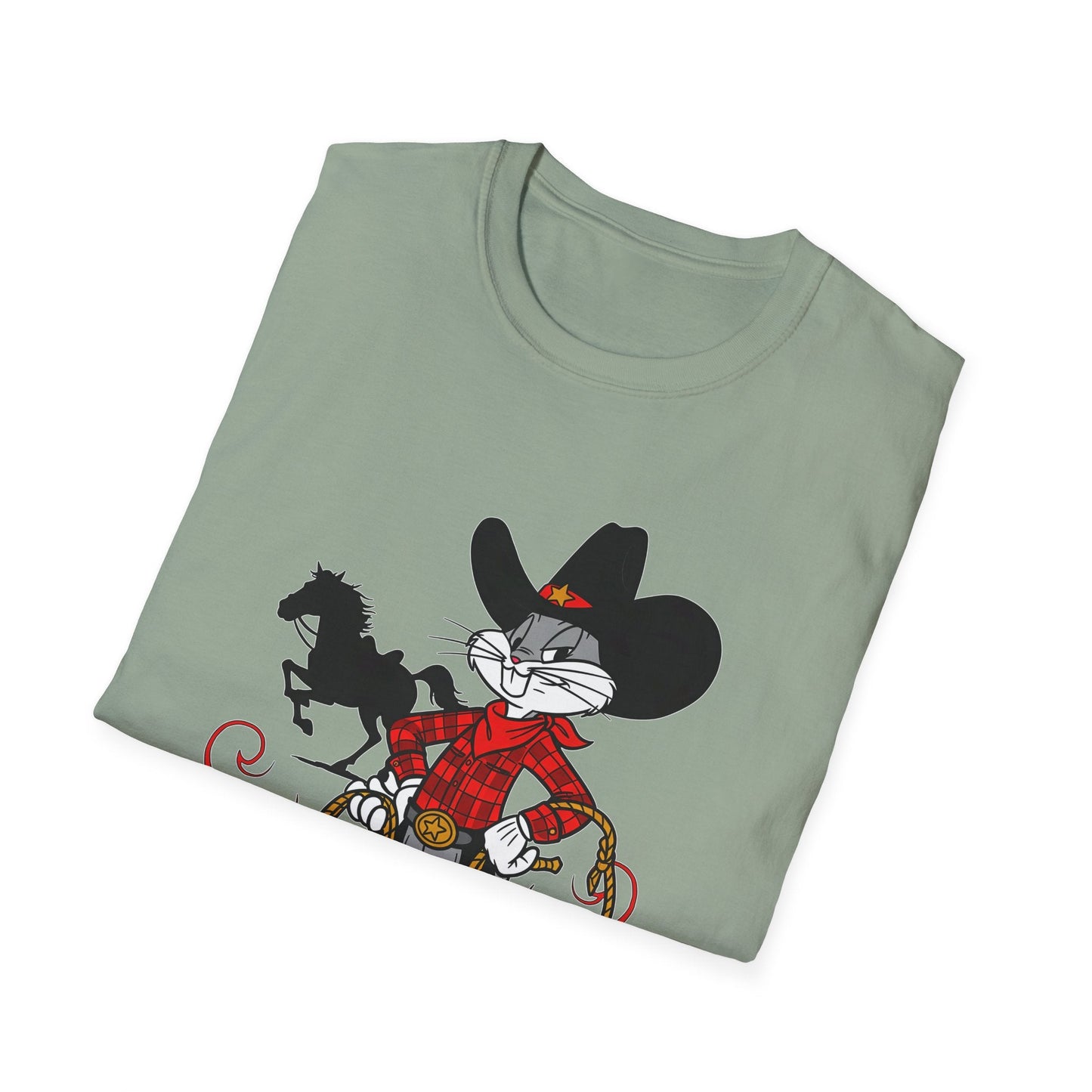 Cartoon Bunny Graphic Unisex Cotton Animal Animation Artwork Design Tee 1