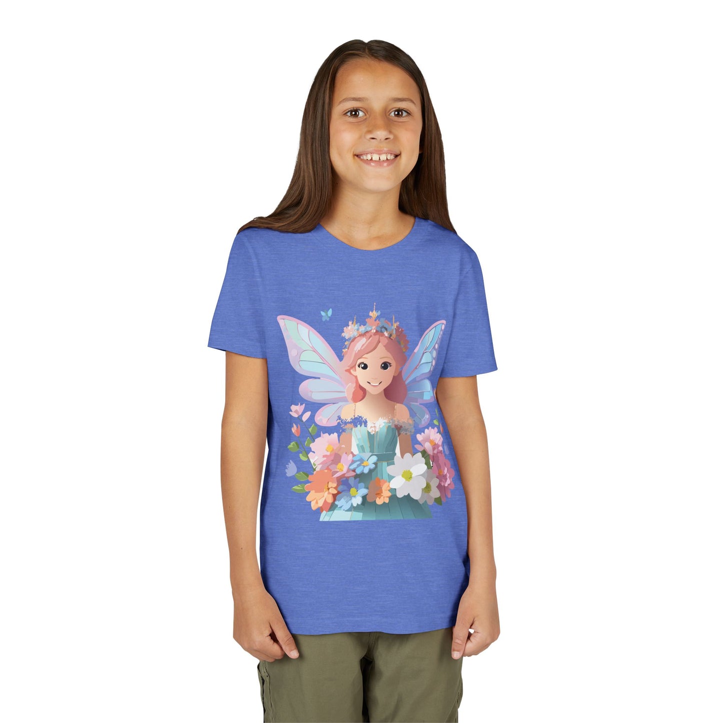 Enchanting Fairy Floral Youth Short Sleeve Tee - Perfect for Spring Celebrations (9-14)