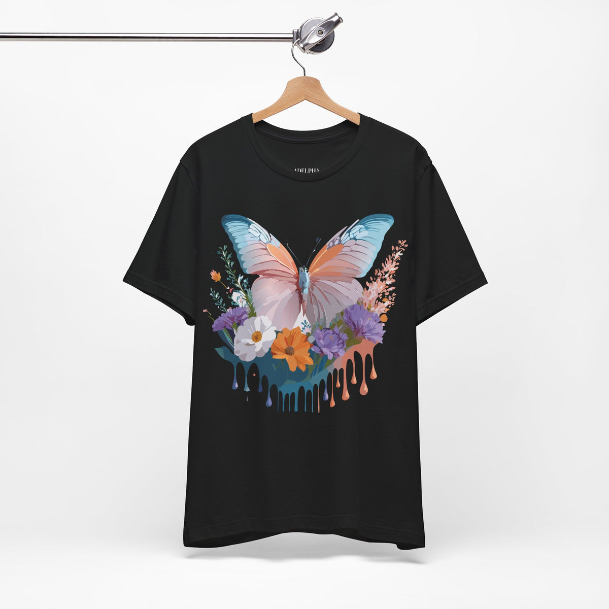 Butterfly Graphic Unisex Cotton Bella+Canvas Tee with Art Design n12