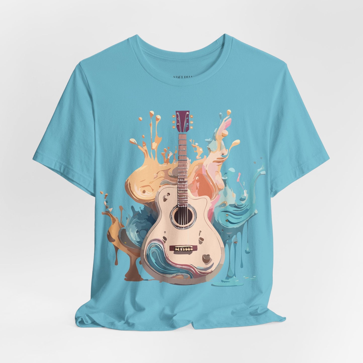 Music Graphic Unisex 100 Cotton Vintage Art with Musical Elements Tee 62