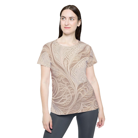 Lace Print Poly Shirt, Poly Shirt with Lace Print, Lace Shirt 72