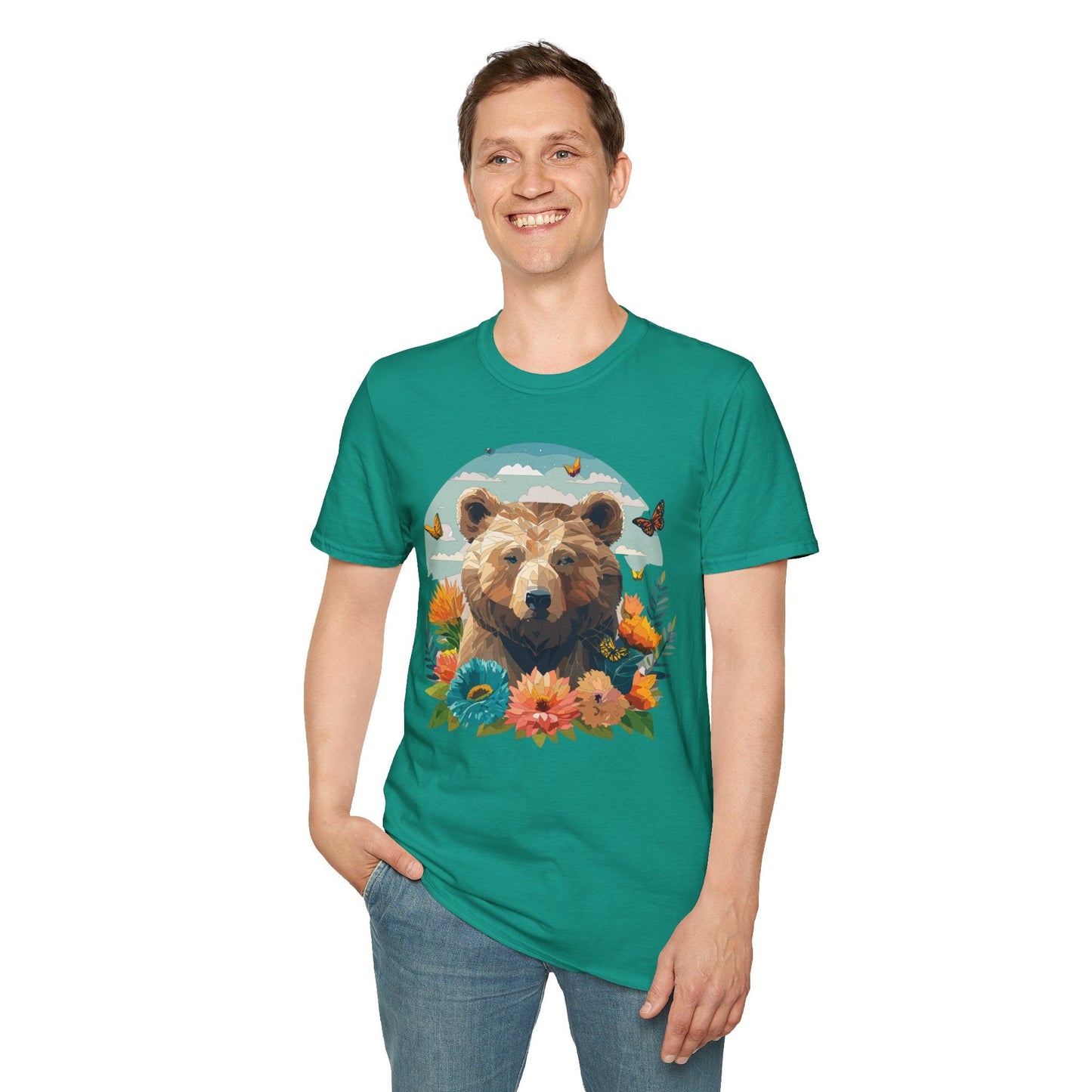 Bear T Shirt Unisex Teddy Bear Tee Softstyle 64000 One Hundred Percent Ring Spun Cotton Short Sleeve