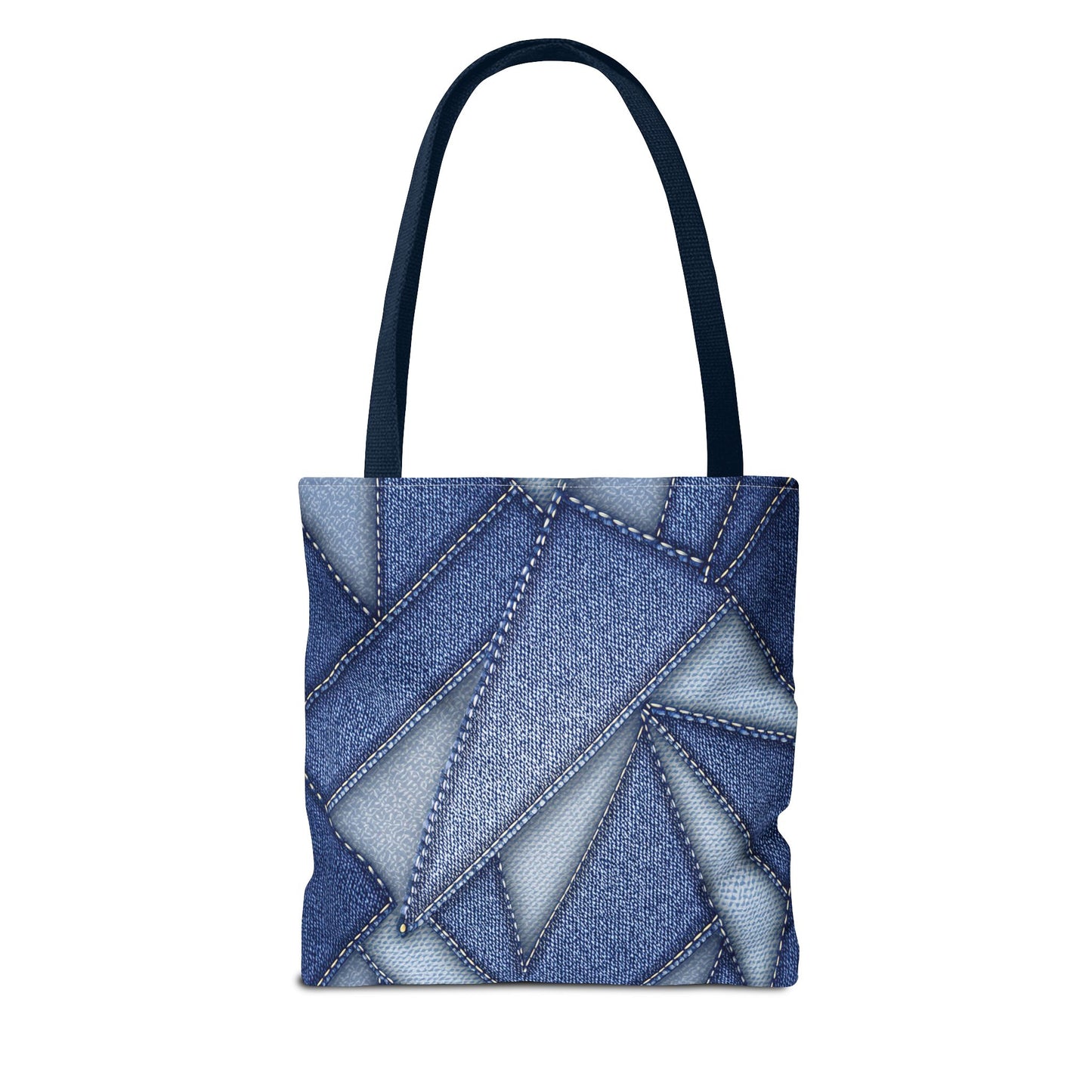 Denim Fabric Imitation Print Unisex Canvas Bag Poly Spun 3 Sizes Tote Bag 111