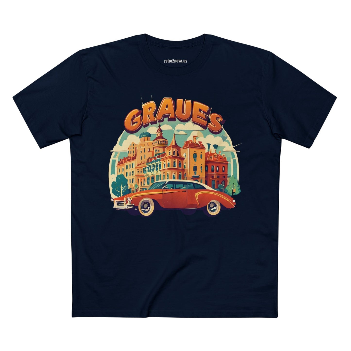 Retro Car Shirts Unisex Premium Cotton Art Tee By Retro2Nova Original Art Design Collection