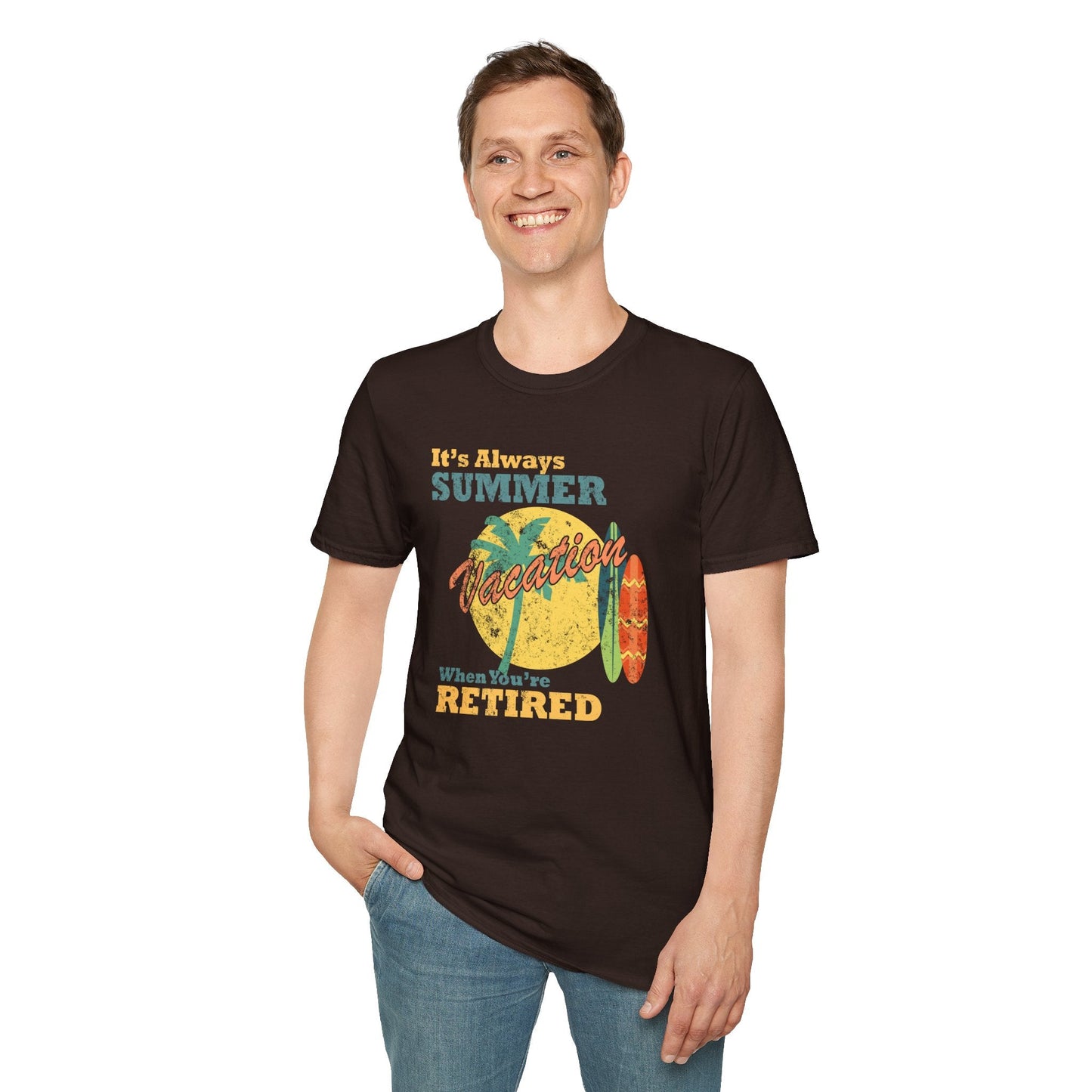 Summer Unisex T Shirt With Art Design Gildan Softstyle 64000 100 Percent Cotton Tee