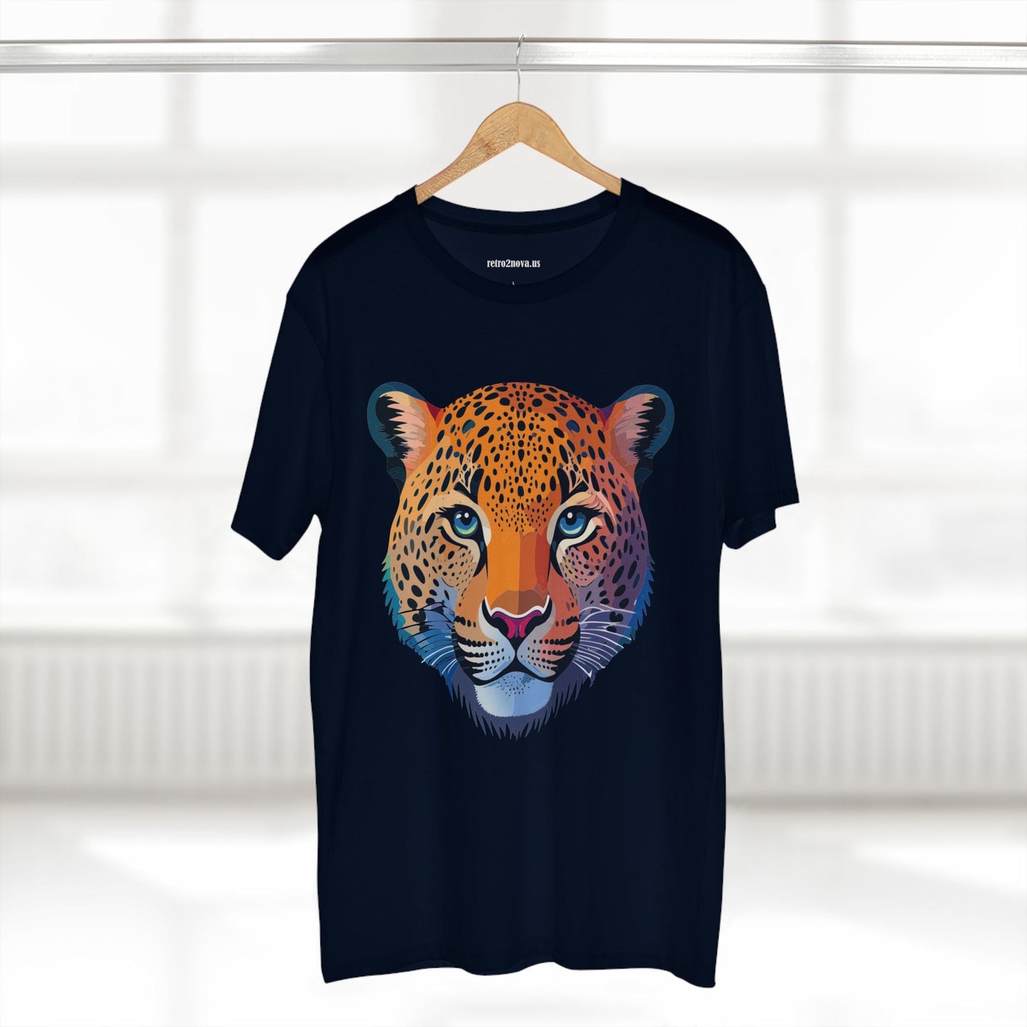 Unisex Cheetah Animal Shirt Premium Cotton Staple Tee With Original Art Design From Retro2Nova Collection