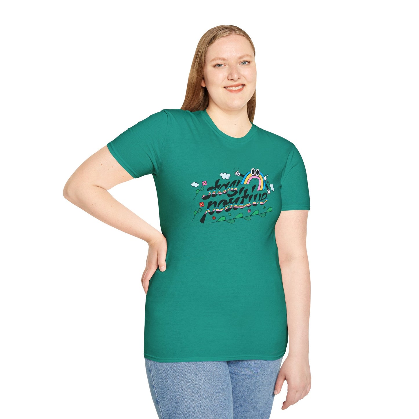 Positive Slogan T Shirts Unisex Softstyle Tee With Positive Words And Good Quotes Gildan 64000