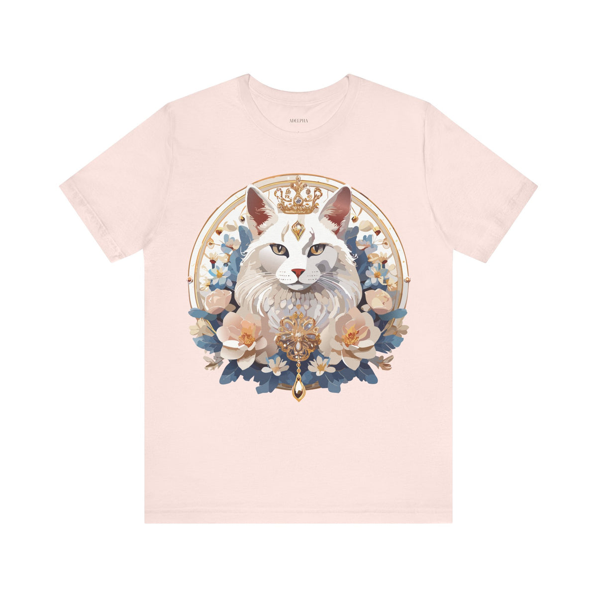 Medallion Graphic Unisex Cotton Bella+Canvas Tee with Floral Art Design m61