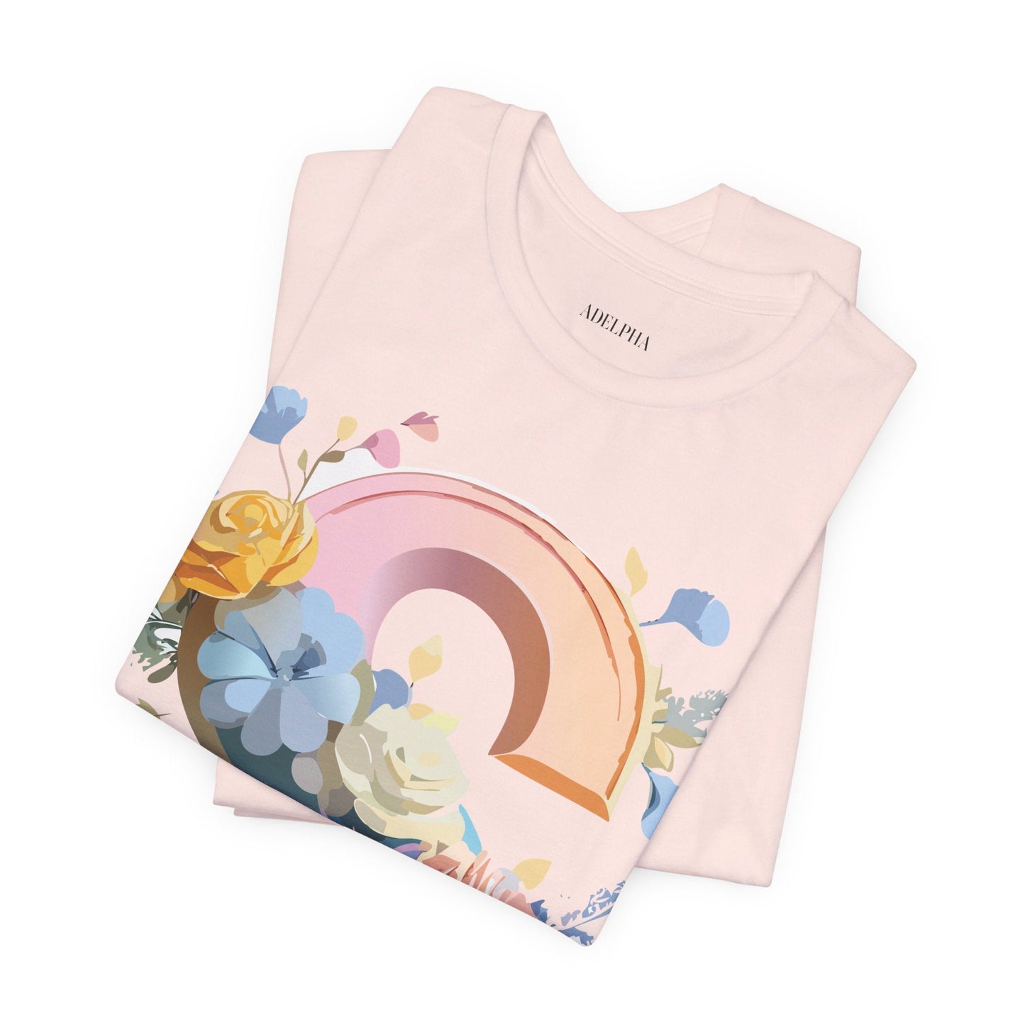 Letter S Graphic Tee Unisex Short Sleeve Shirt Adelpha Vintage Inspired Art Design