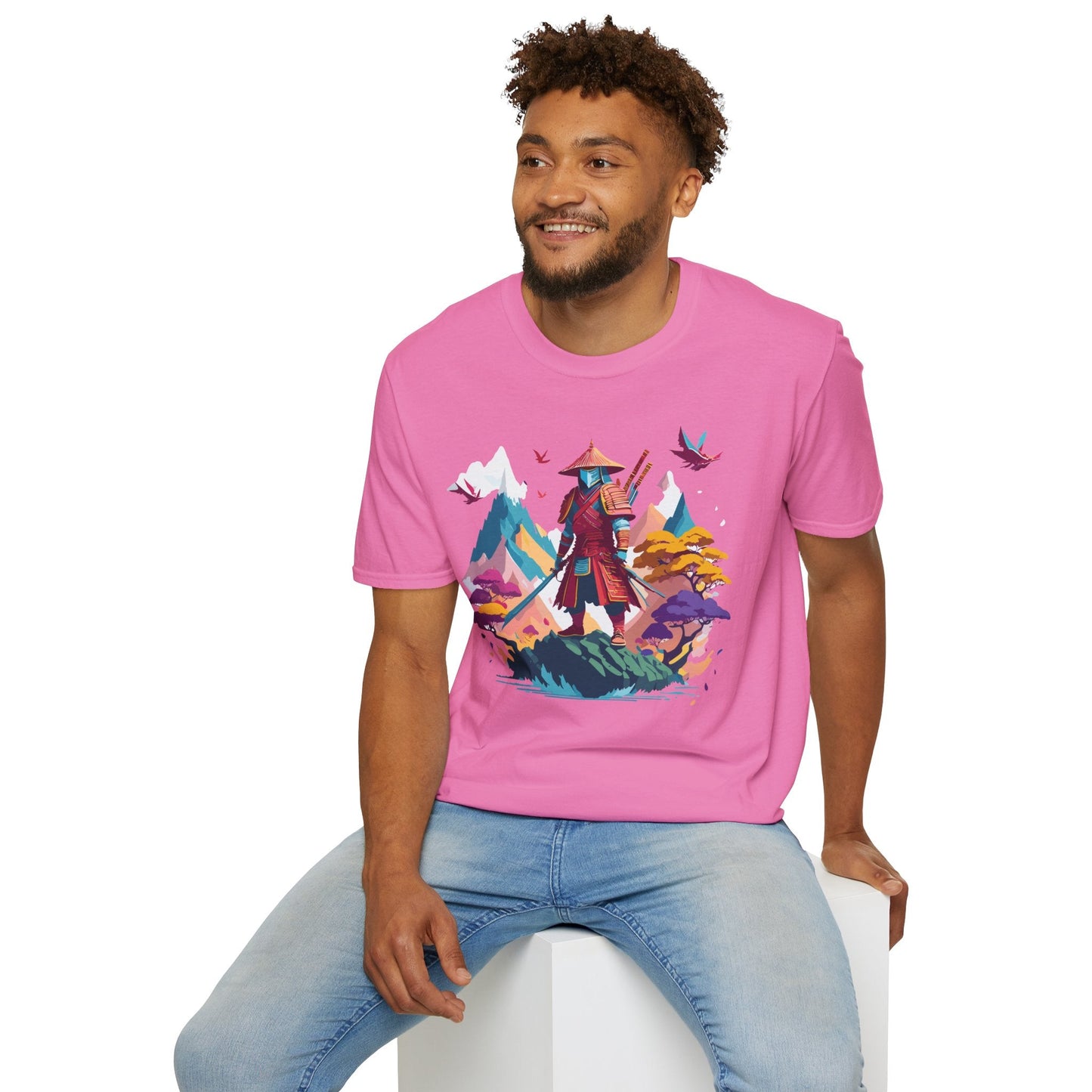 Samurai Shirt Unisex Samurai Tee Short Sleeve Gildan Softstyle 64000 100 Percent Ring Spun Cotton