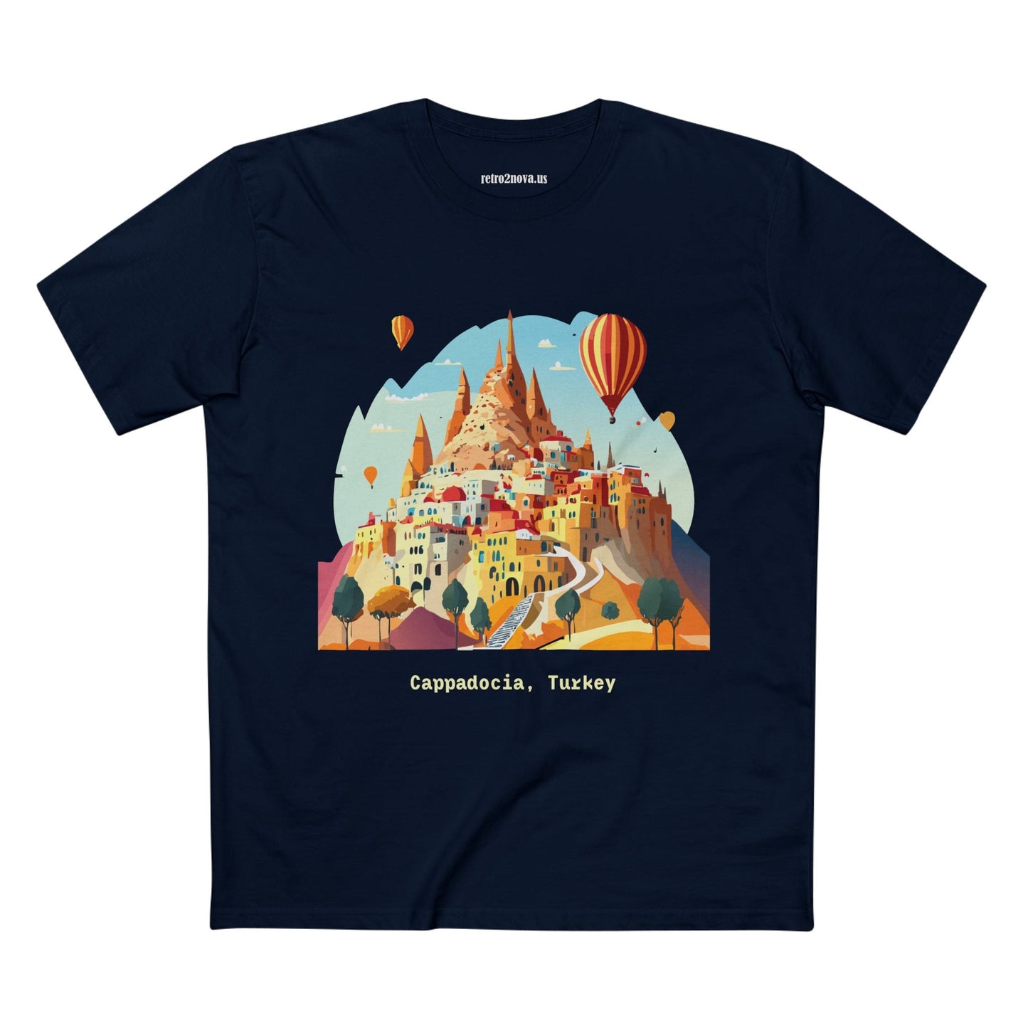 Travel Shirt Cappadocia Shirt Tourist Shirt Unisex Premium Cotton Tee Original Art Design Retro2Nova